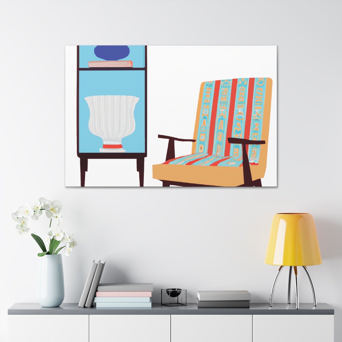 Cottoncloud Cat - Midcentury Canvas