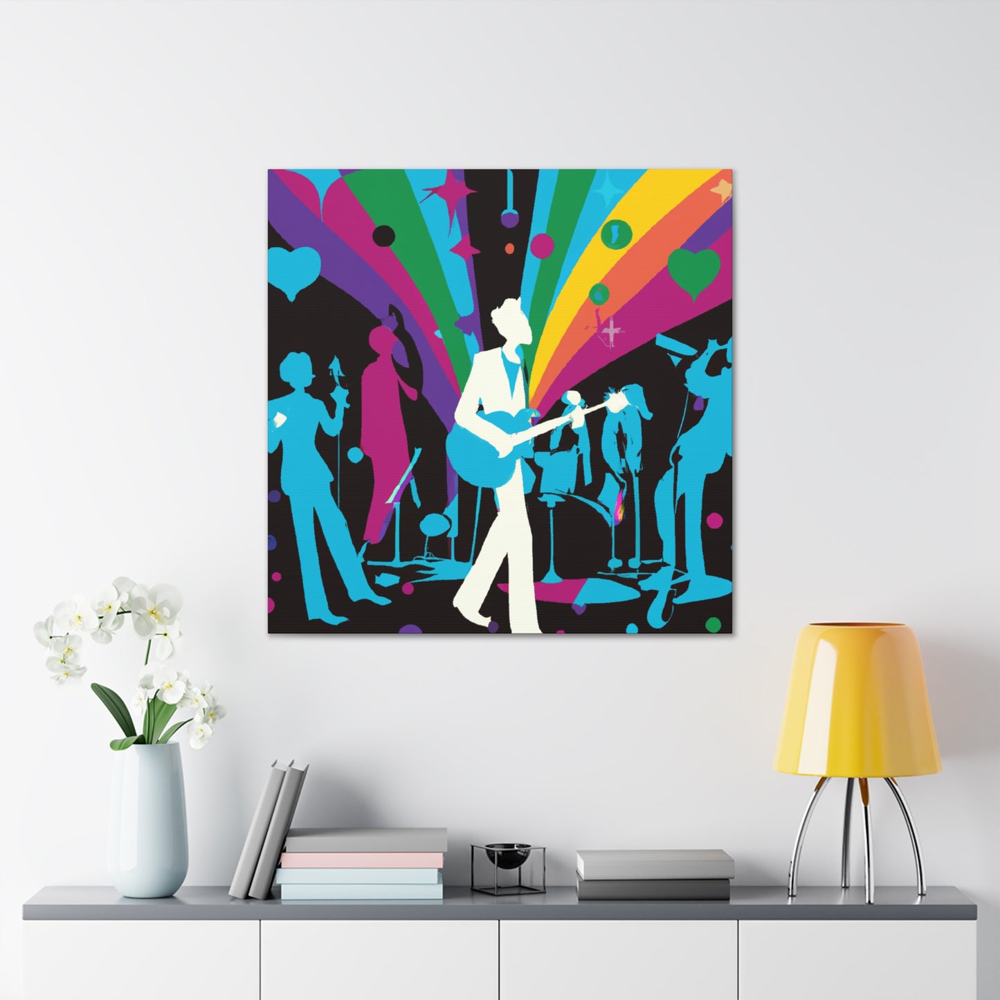 "Electric Blueberry - Retro Music" - Canvas