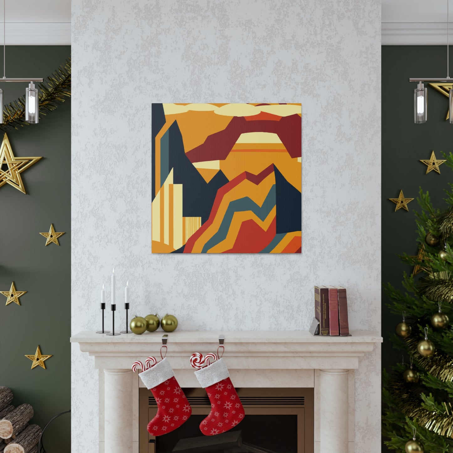 Barbicurl Lion - Midcentury Canvas - Abstract
