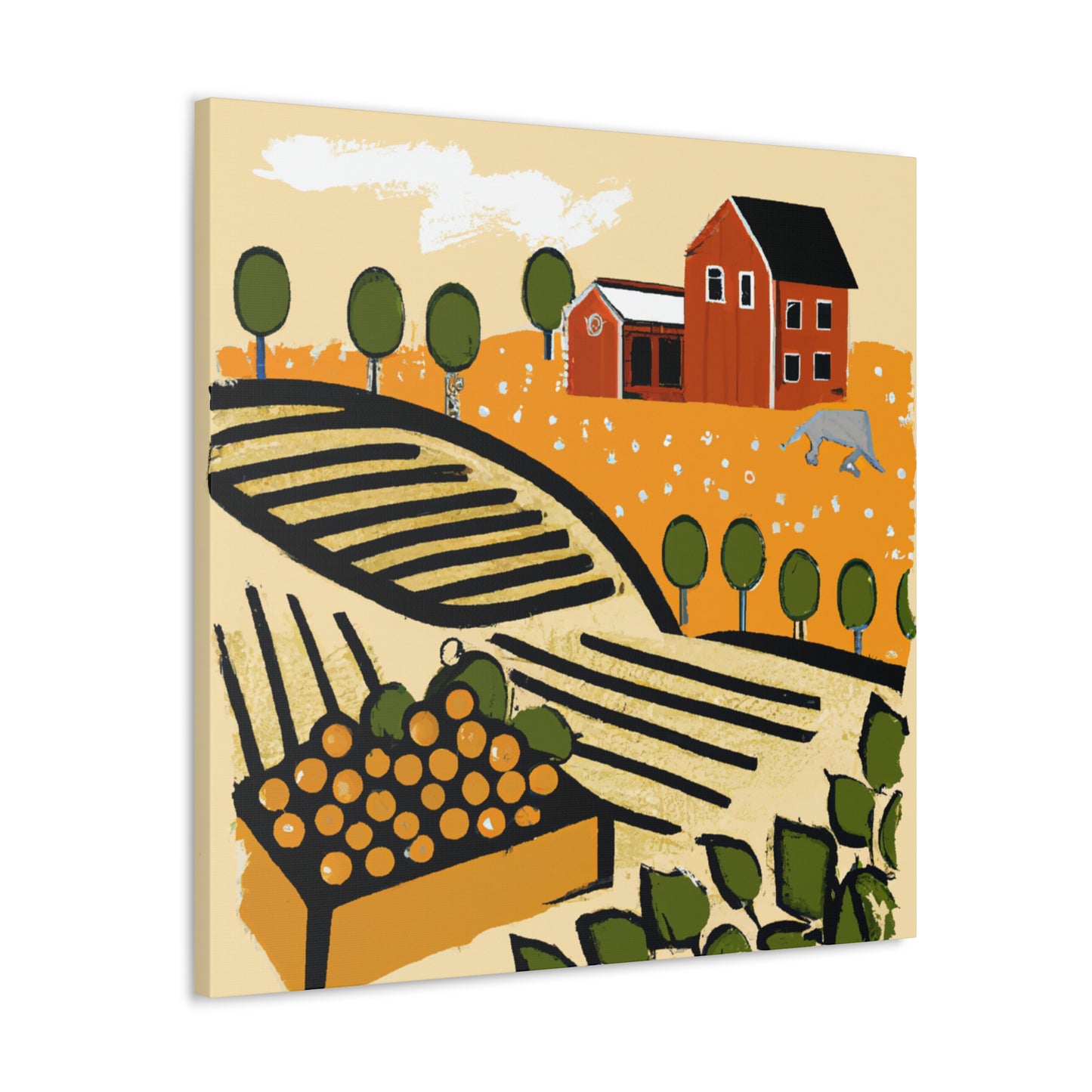 On Golden Farm - Amusement - Canvas