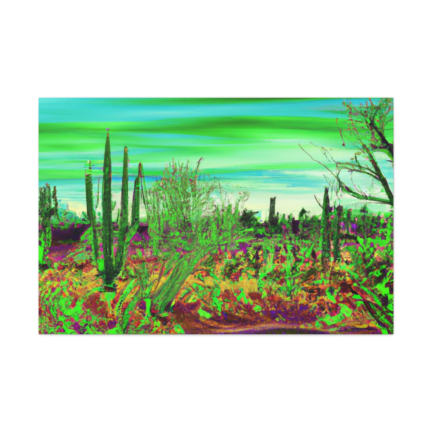 Dusty Green Mirage - Landscape - Canvas