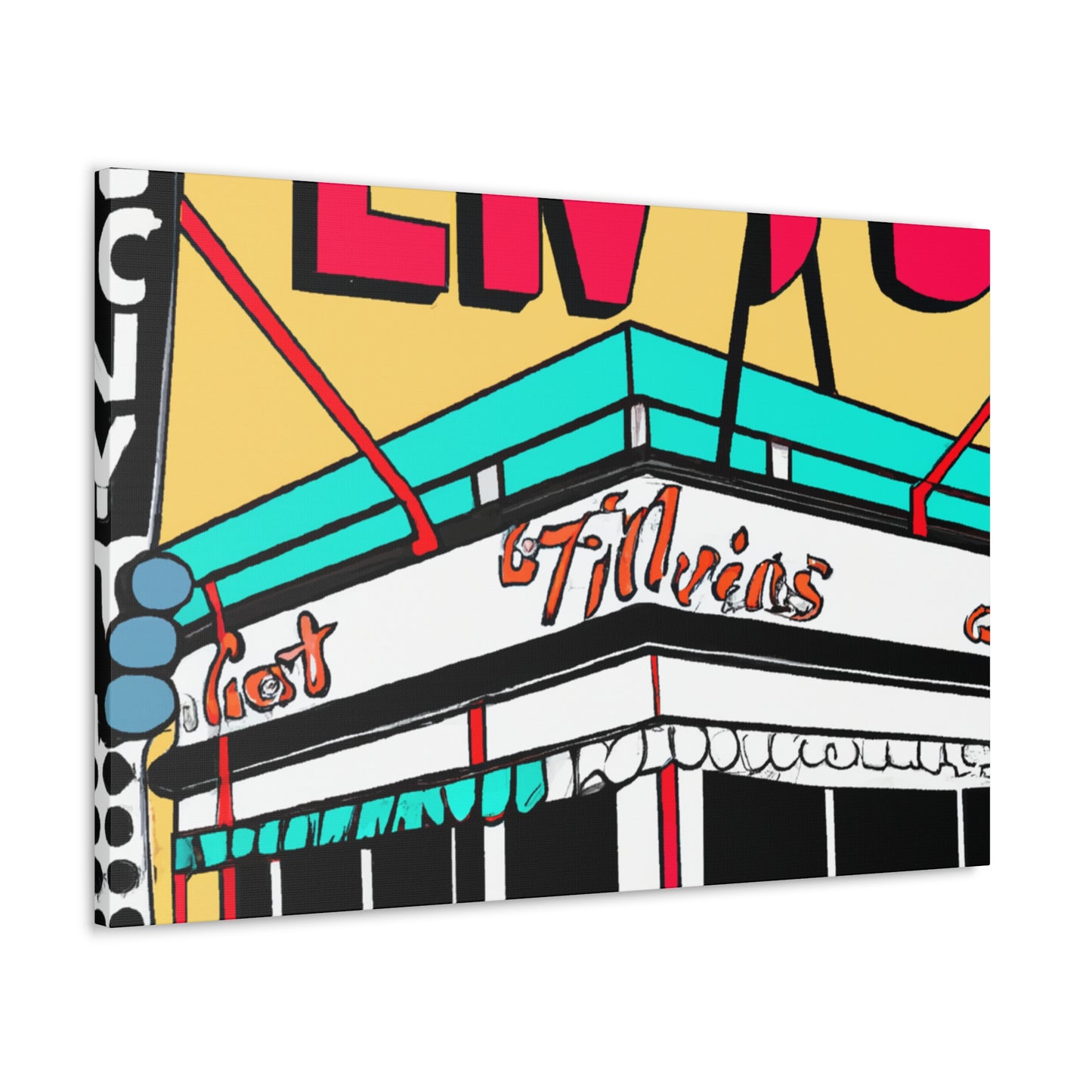 Rockin' 50's Rollerskating Rink - Pop Art Canvas