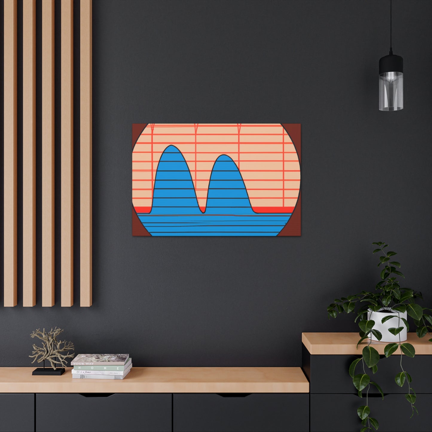 Peaks- Midcentury Canvas