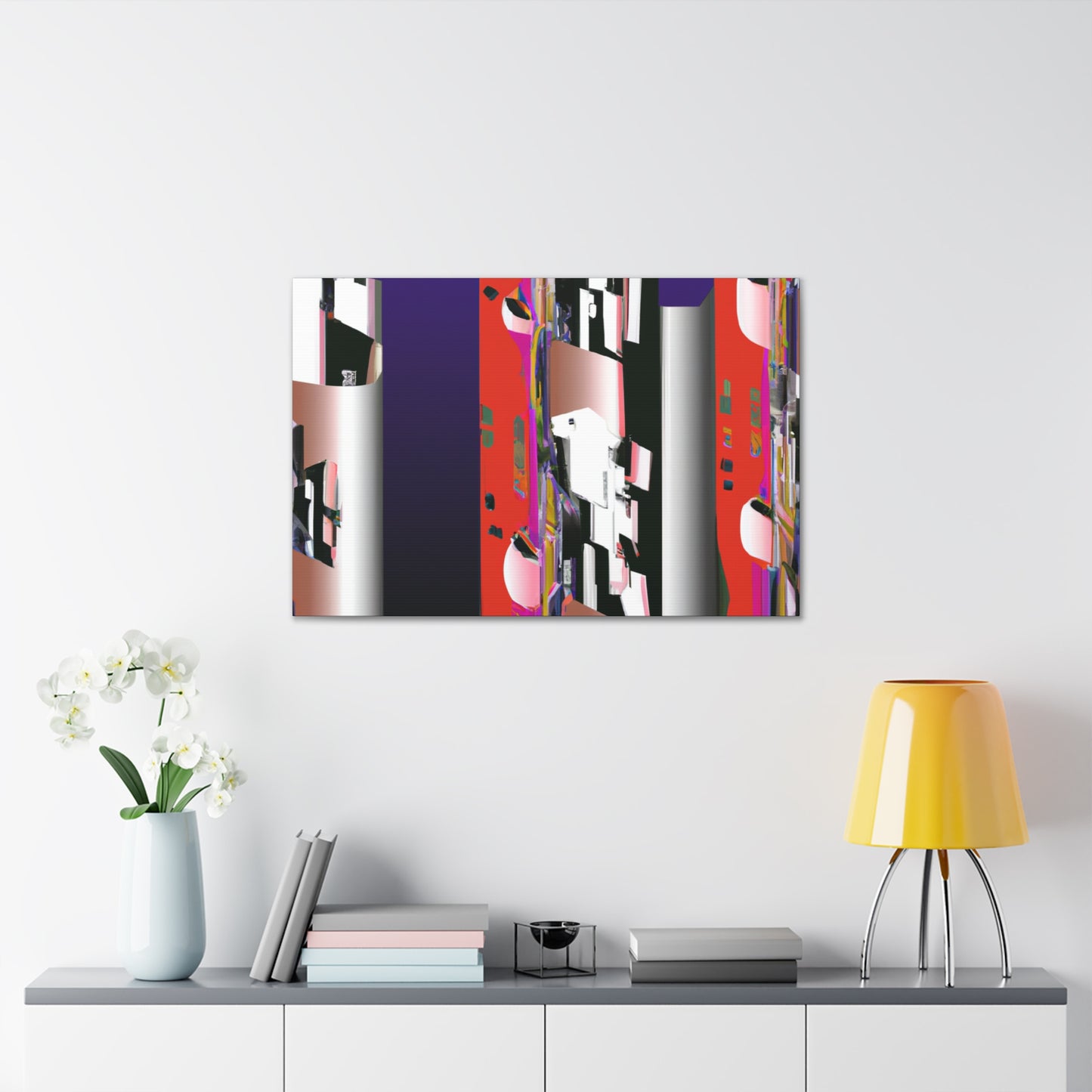 "The Silvery Facade." - Art Deco Canvas