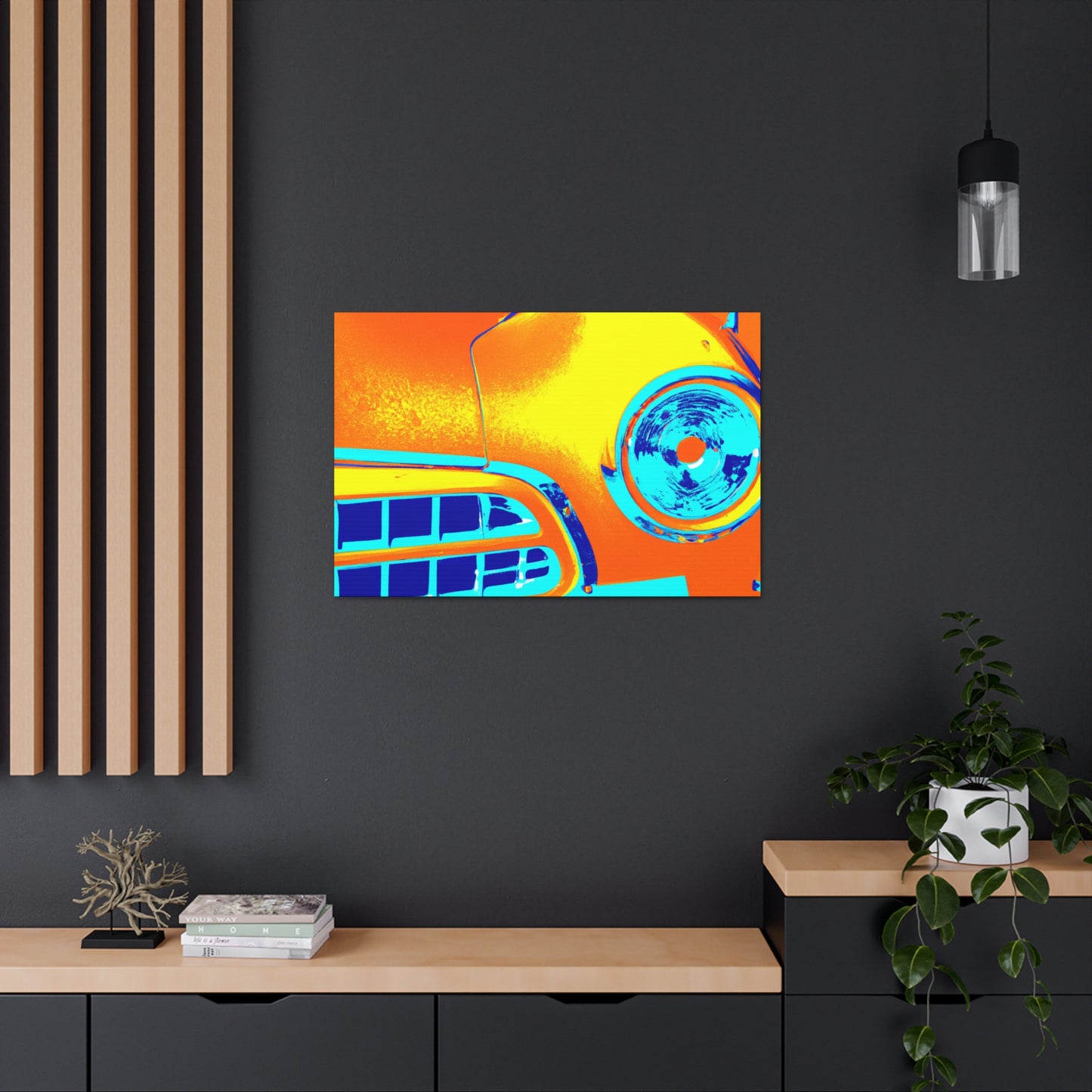 'Vintage Car Roadside Reminiscence' - Automobile Canvas