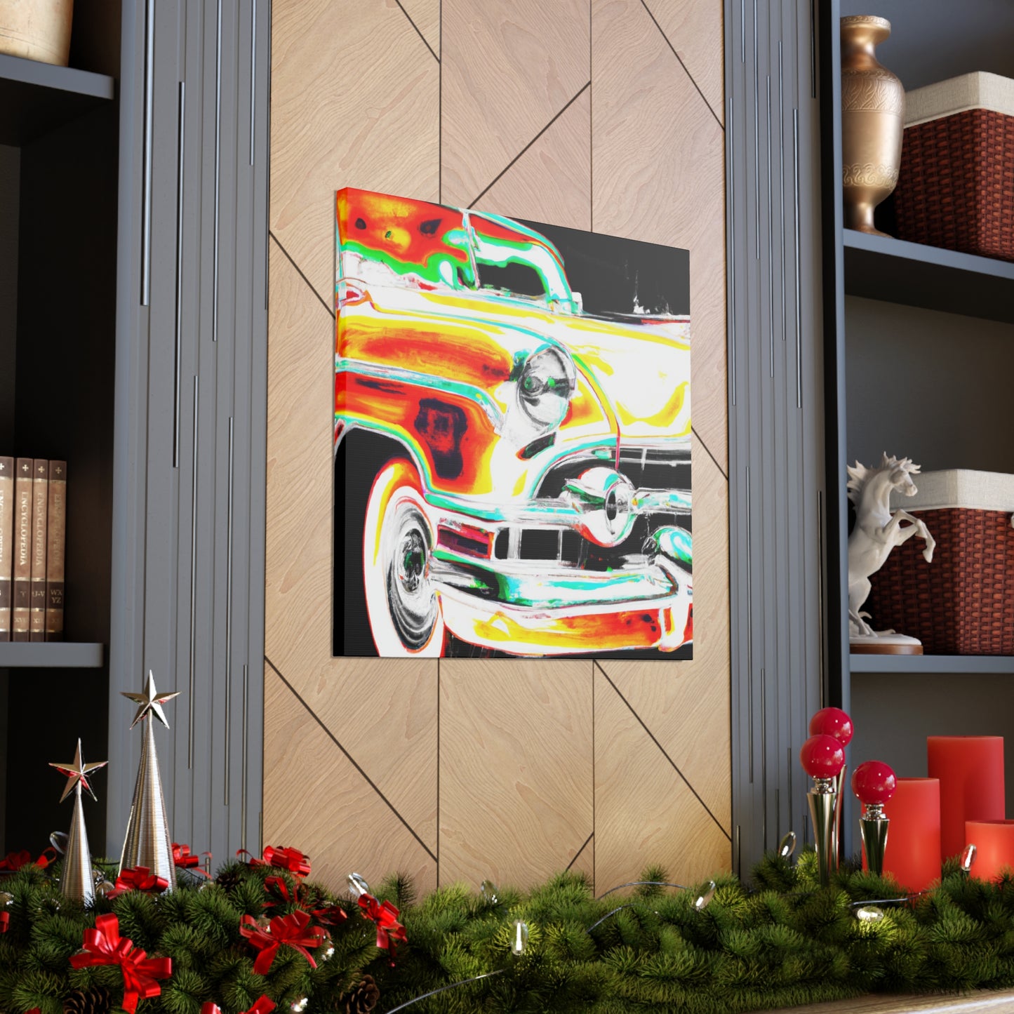 'Classic Car Dash' - Automobile Canvas
