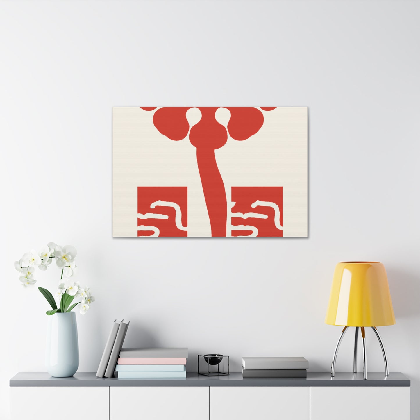 Feline Fluffball - Midcentury Canvas