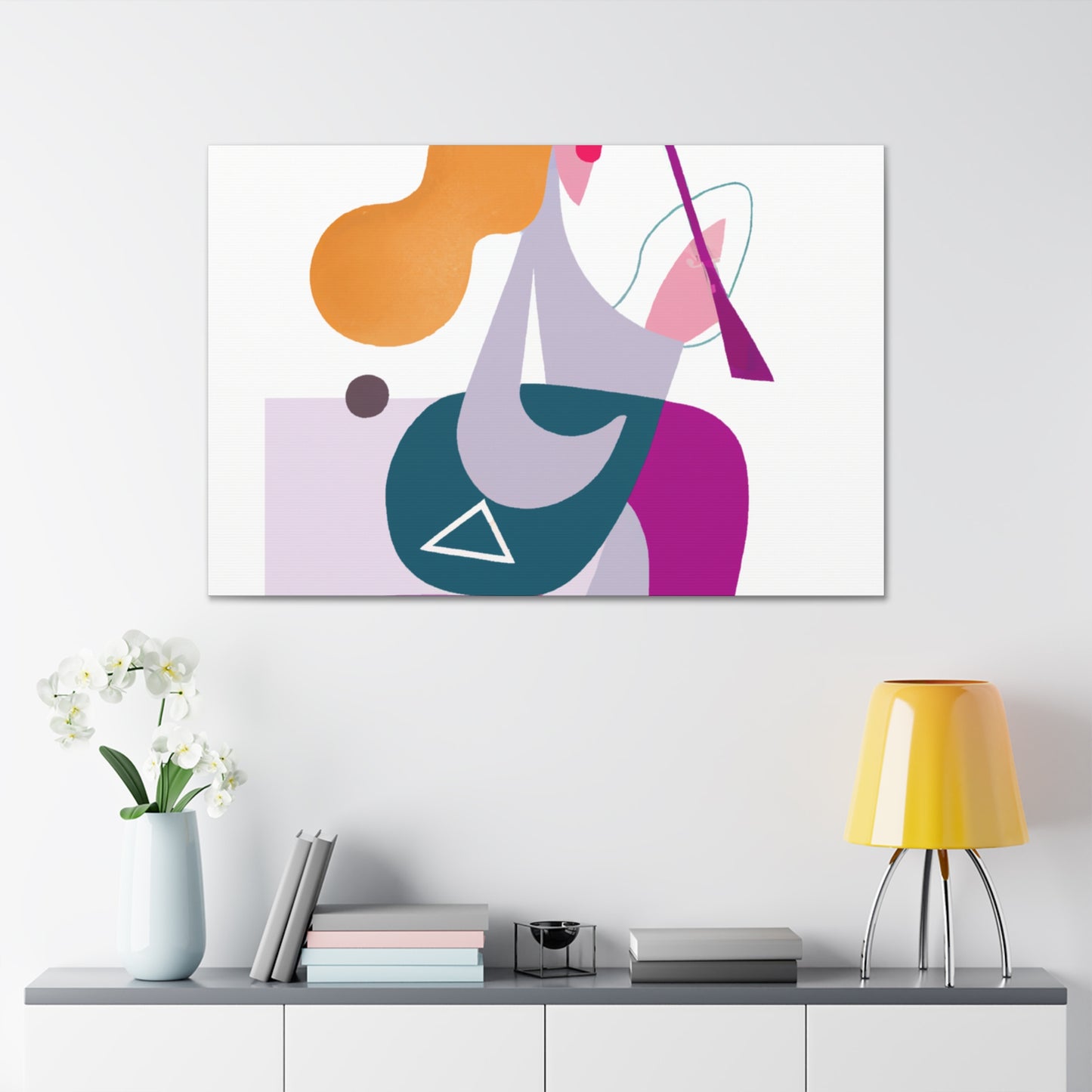 Vibrant Oasis - Midcentury - Canvas