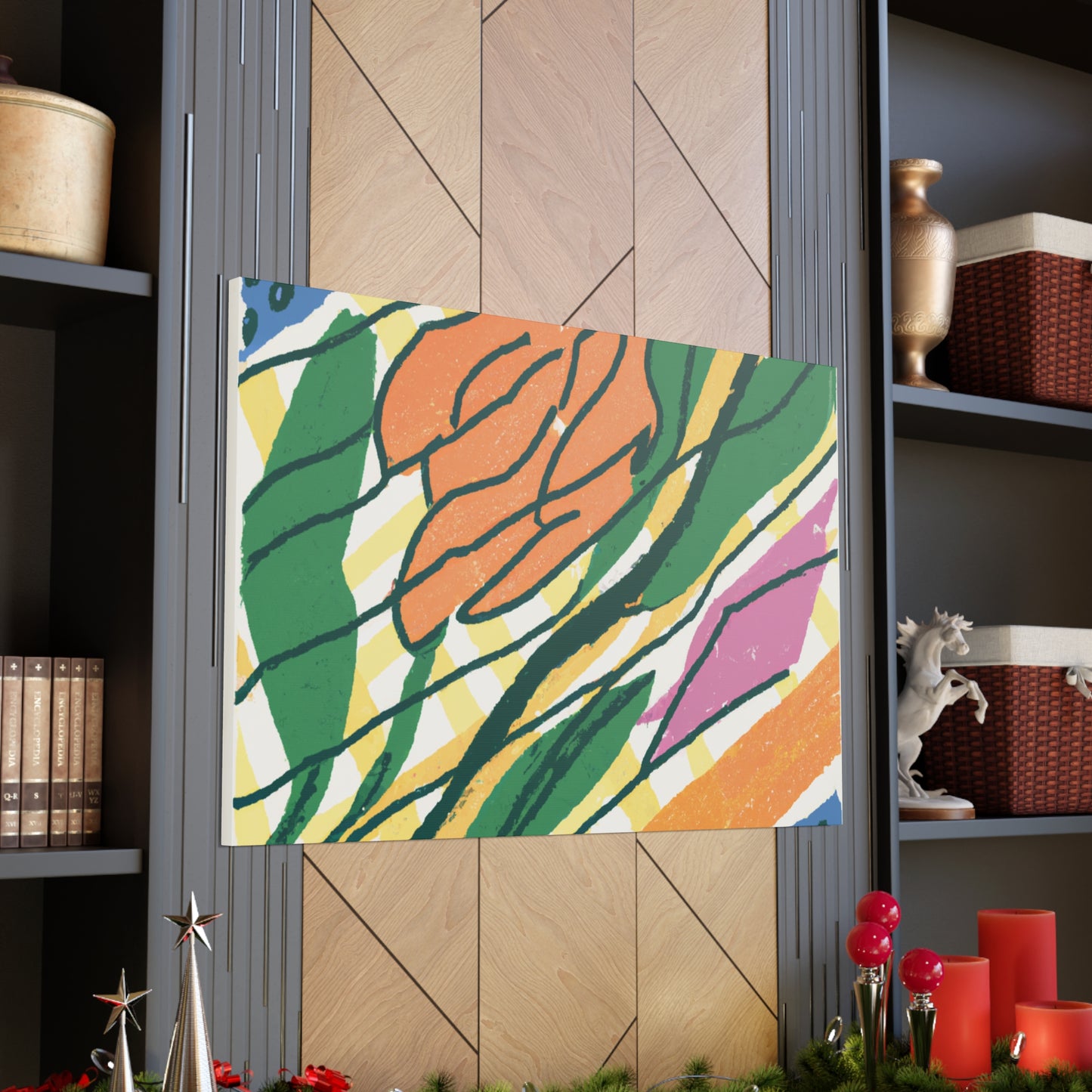 Goldenglare Flower - Midcentury Canvas