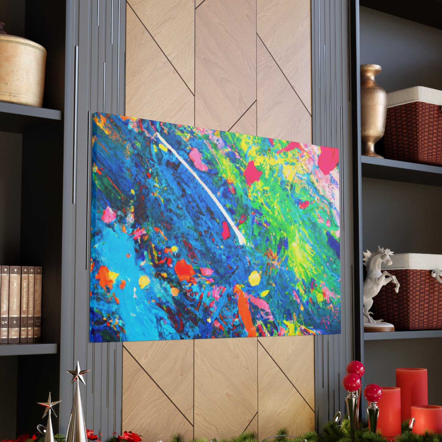 "Playful Pup" - Abstract Canvas