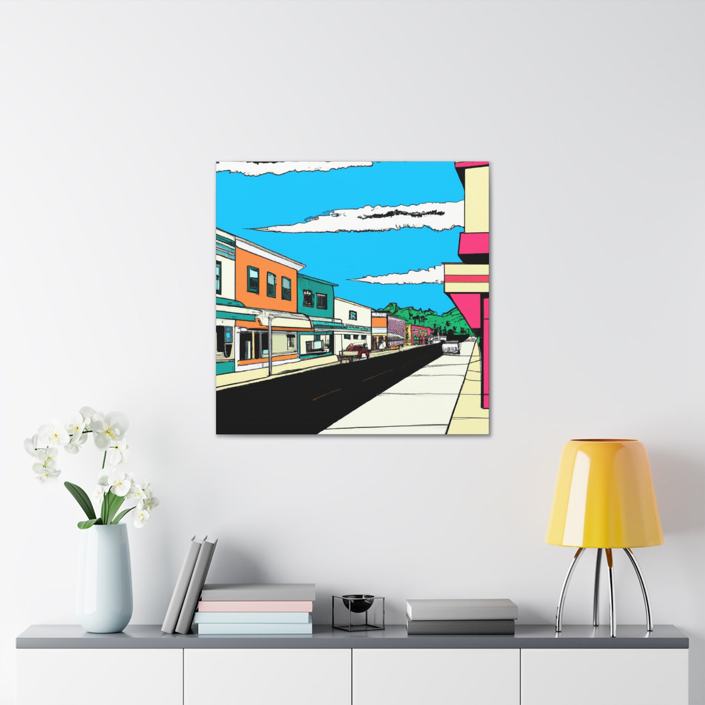 St Louis Ave - Architectural Canvas Pop Art