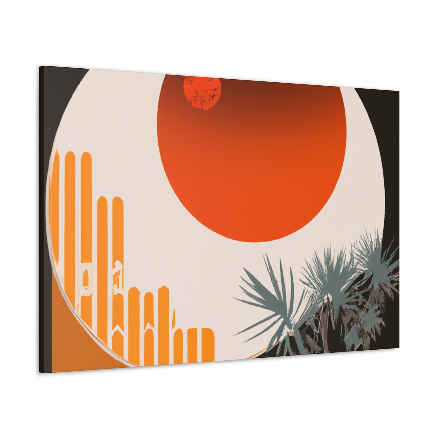 Orange Cascade - Midcentury - Canvas