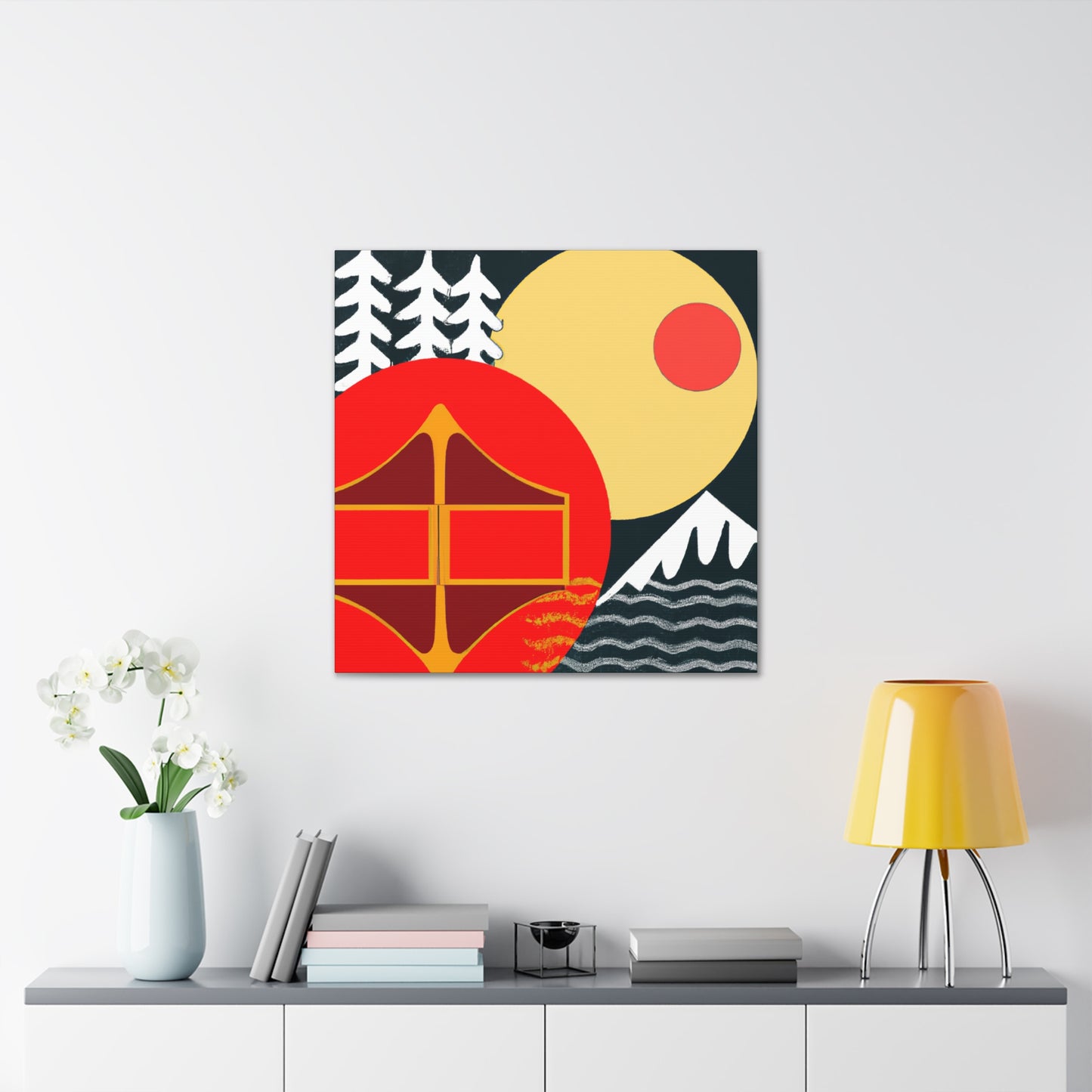 Serene Oasis - Midcentury - Canvas