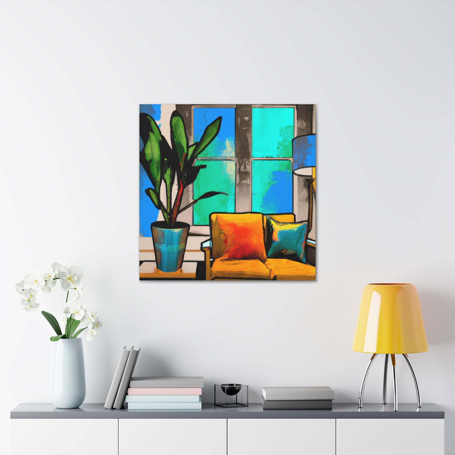 Whimsical Sitdown- Midcentury - Canvas