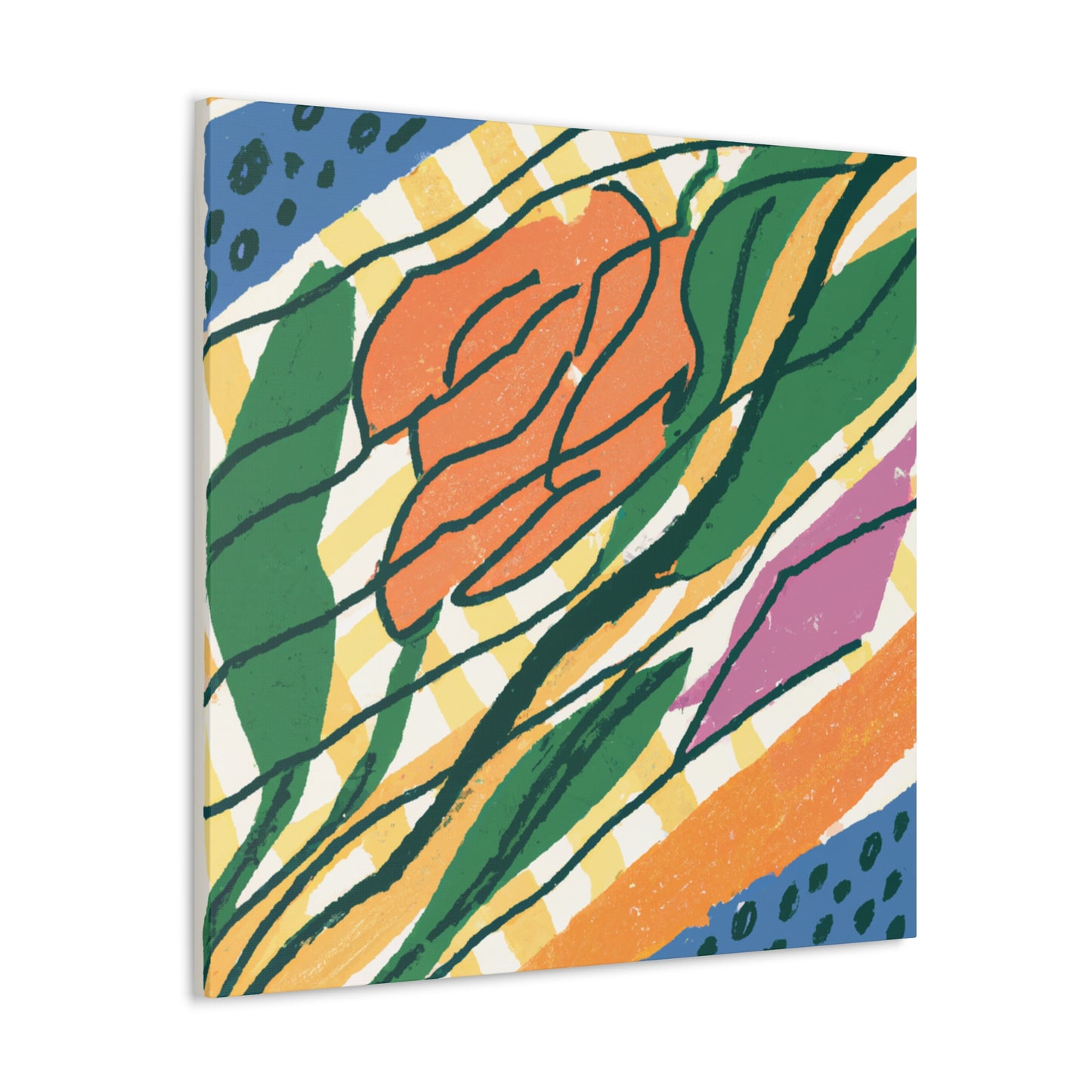 Goldenglare Flower - Midcentury Canvas
