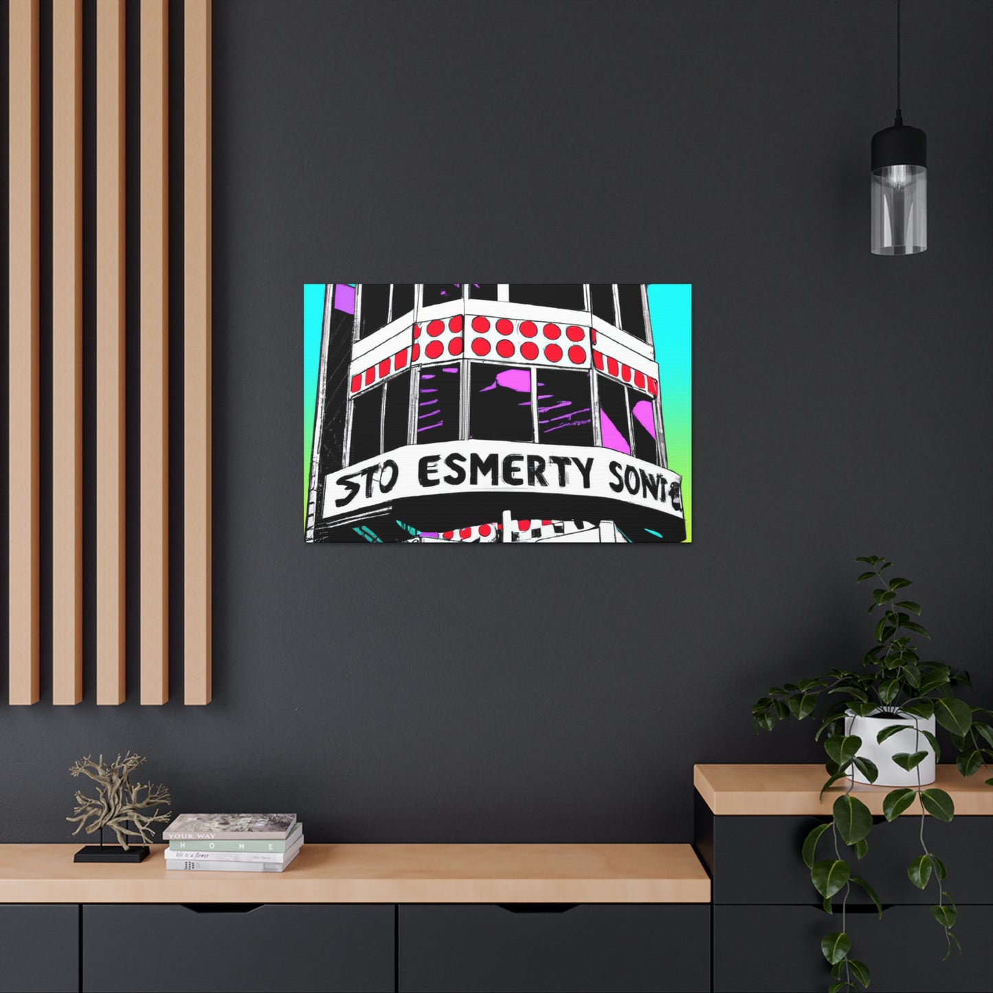 Space-Age Skating Palace. - Canvas Pop Art