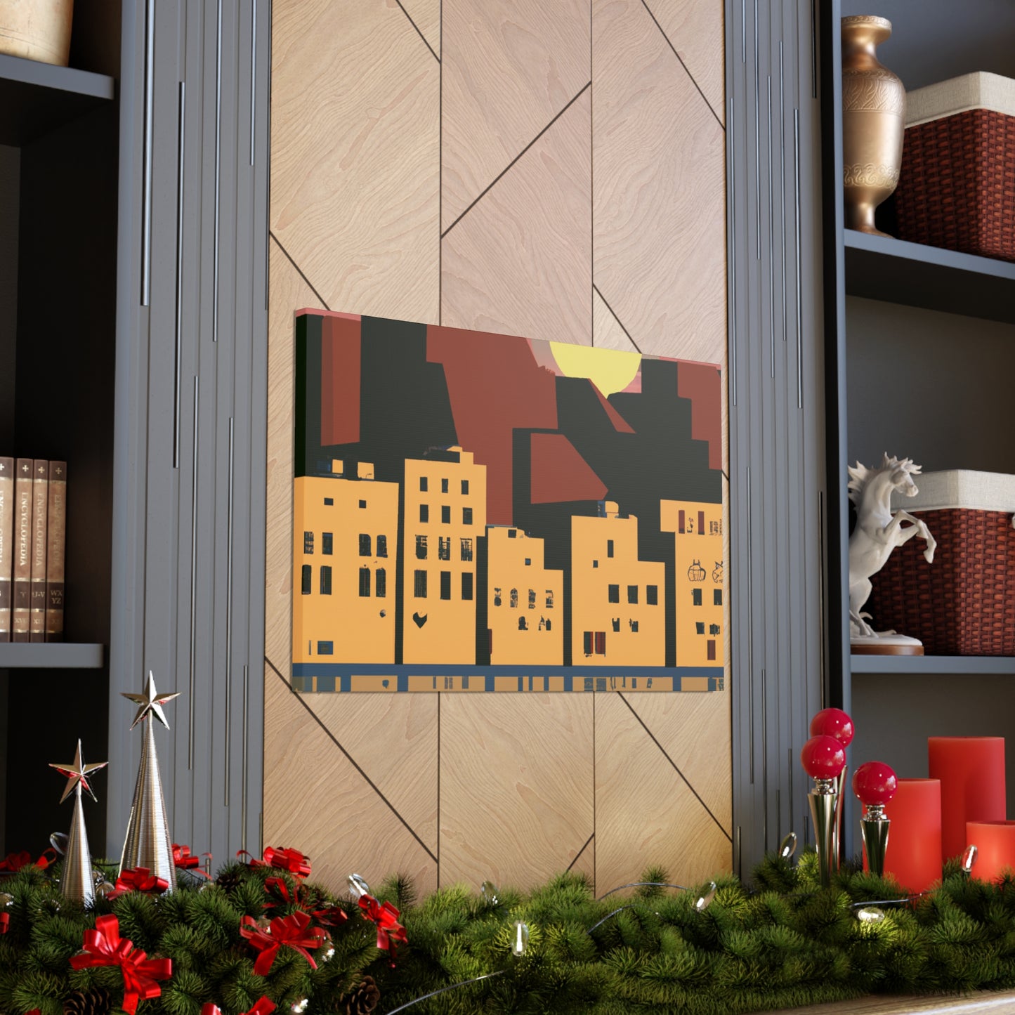 Urban Night - Midcentury Canvas