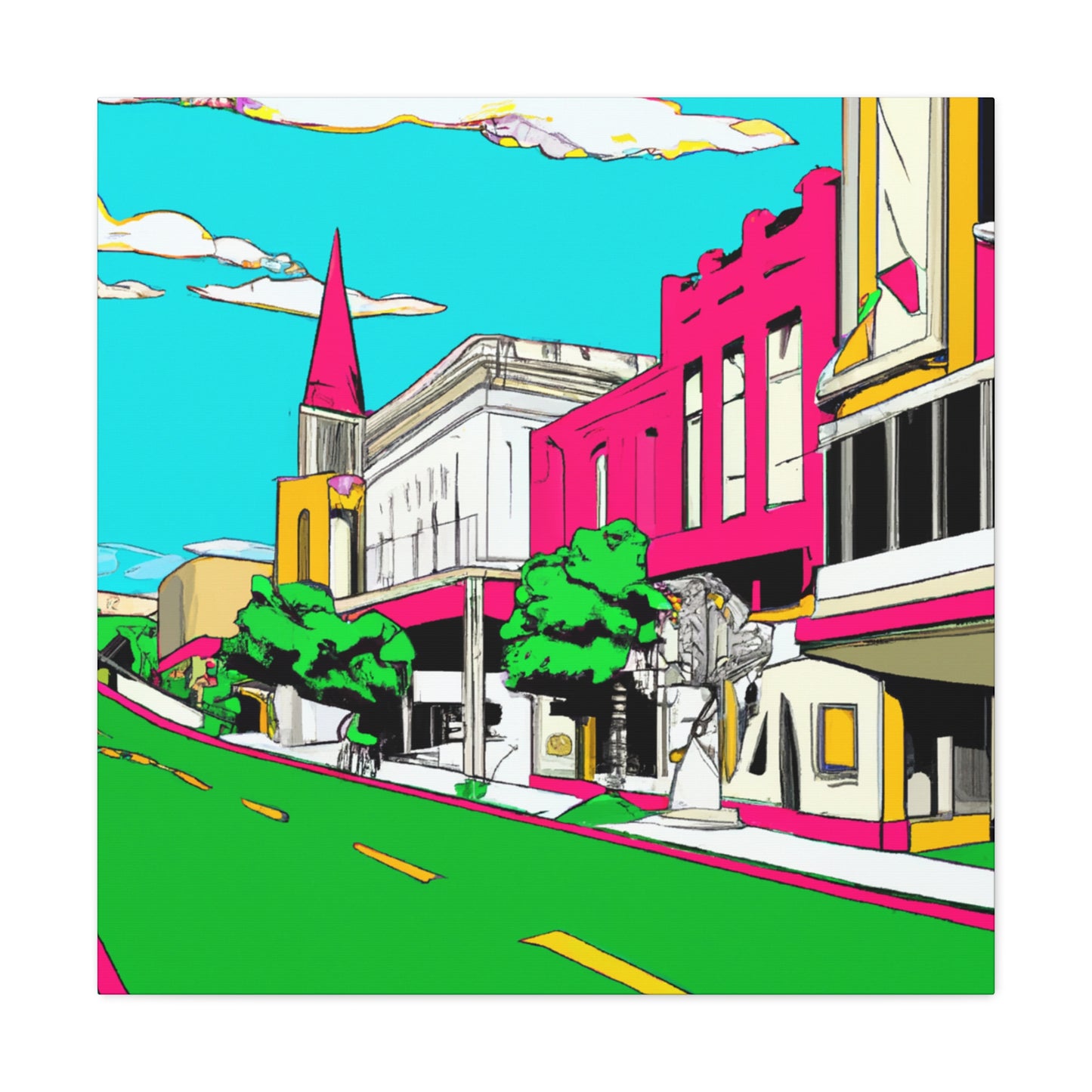 Moonlight Drive-In. - Pop Art Canvas