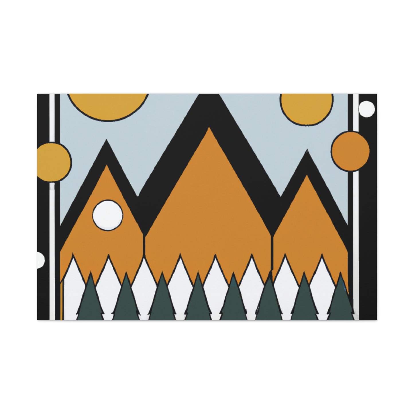 Geo-Blossoms Midcentury - Canvas