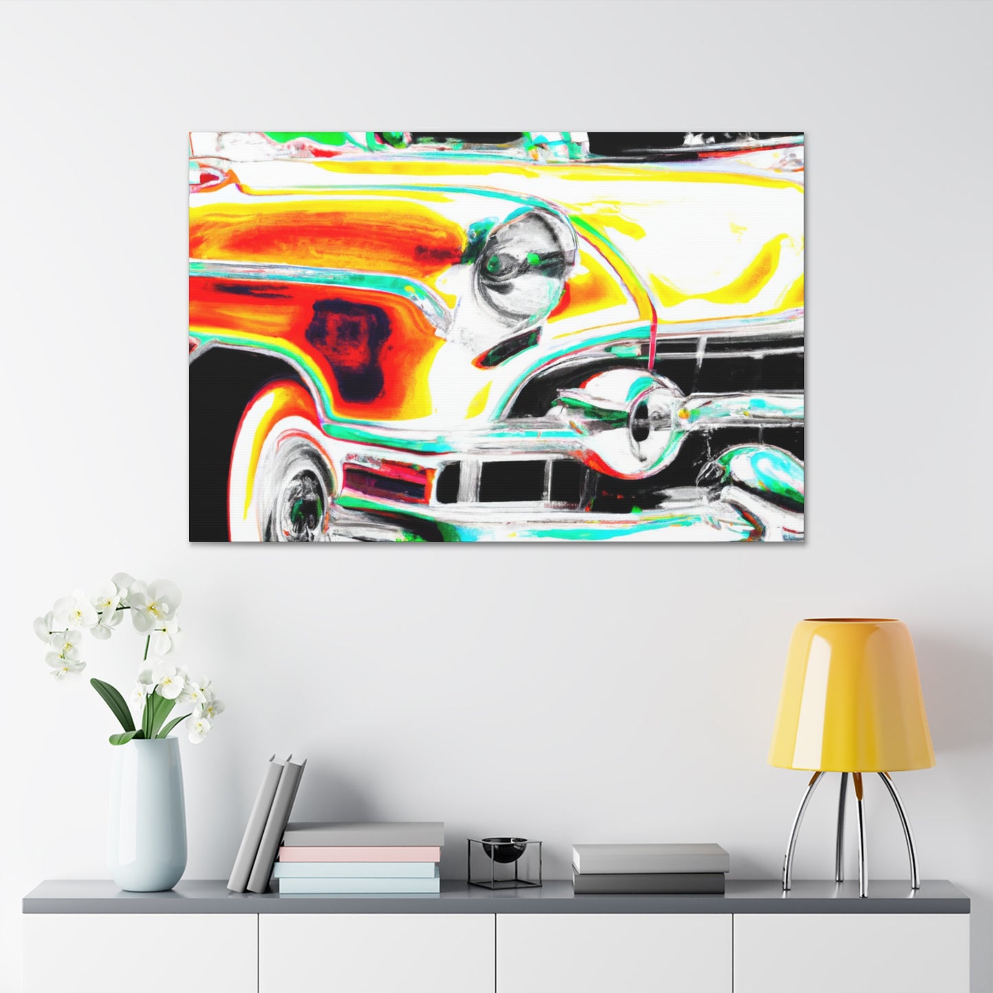 'Classic Car Dash' - Automobile Canvas