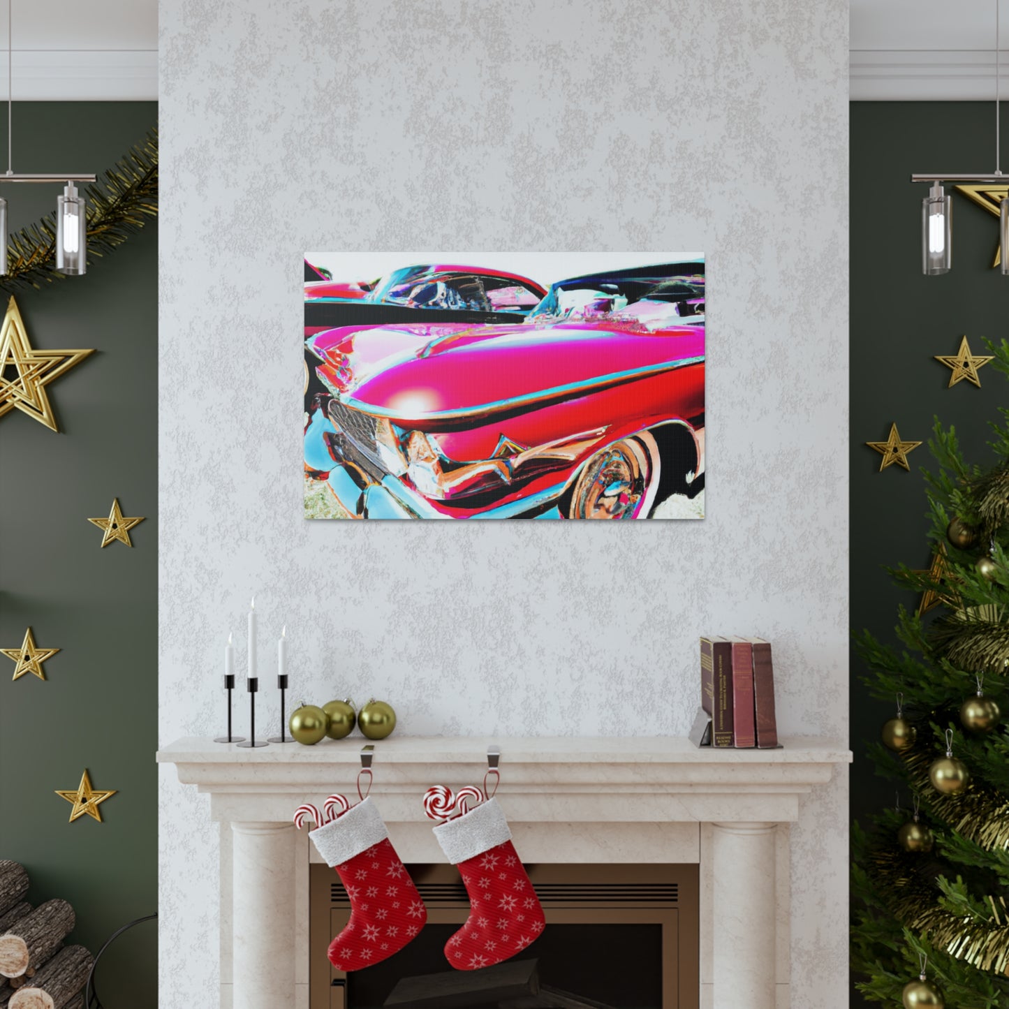 "Red Wave" - Automobile Canvas