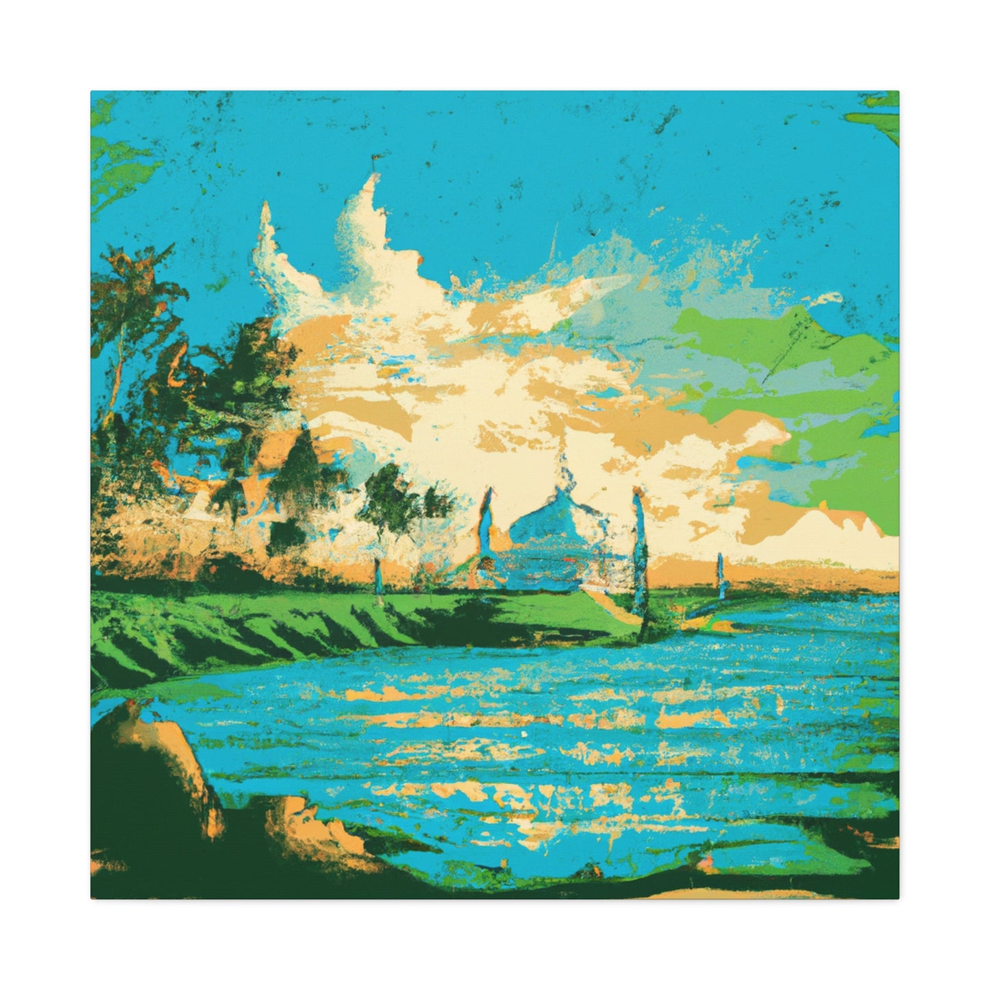 Bustling India - Destination India - Canvas