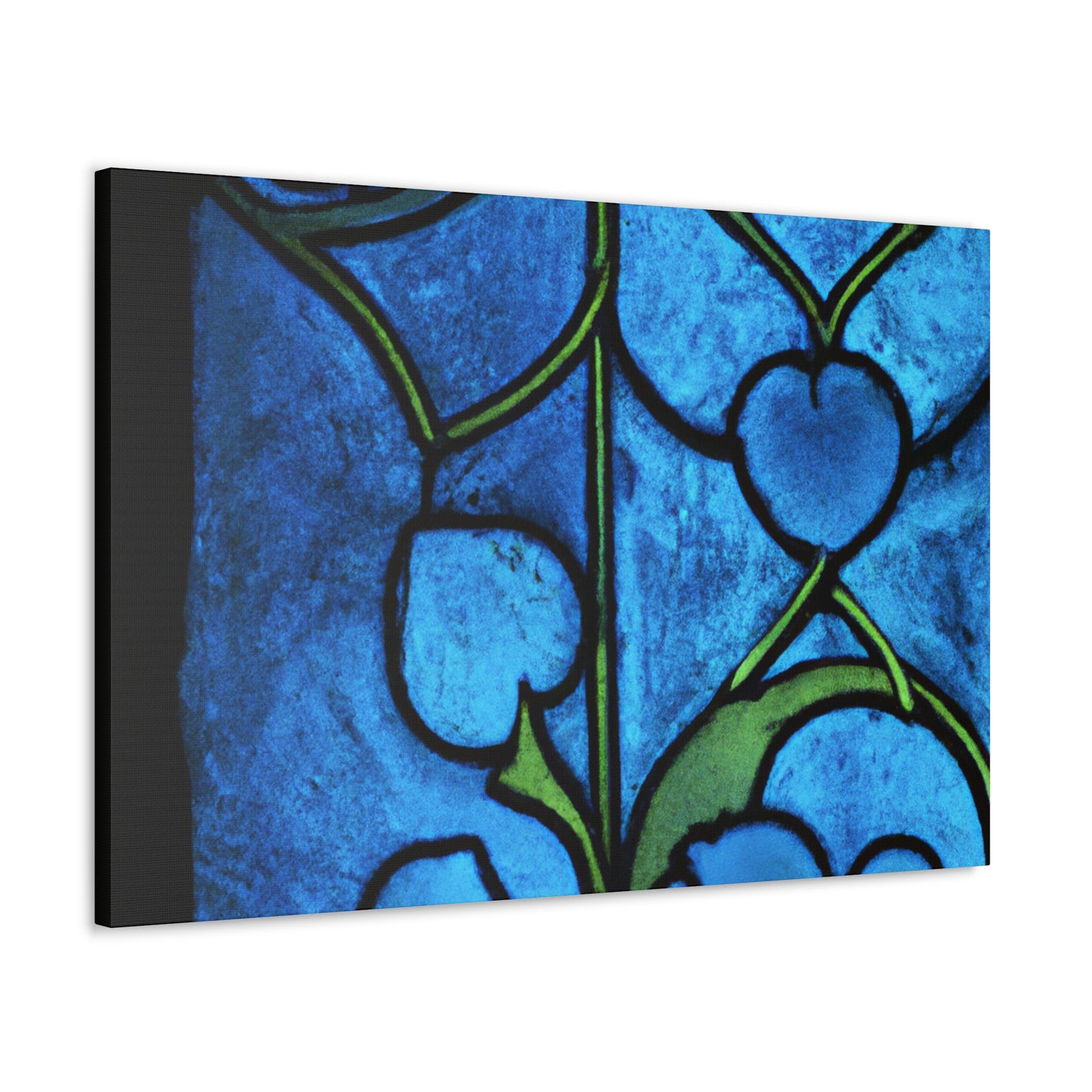 "Blue Petals" - Glass Canvas