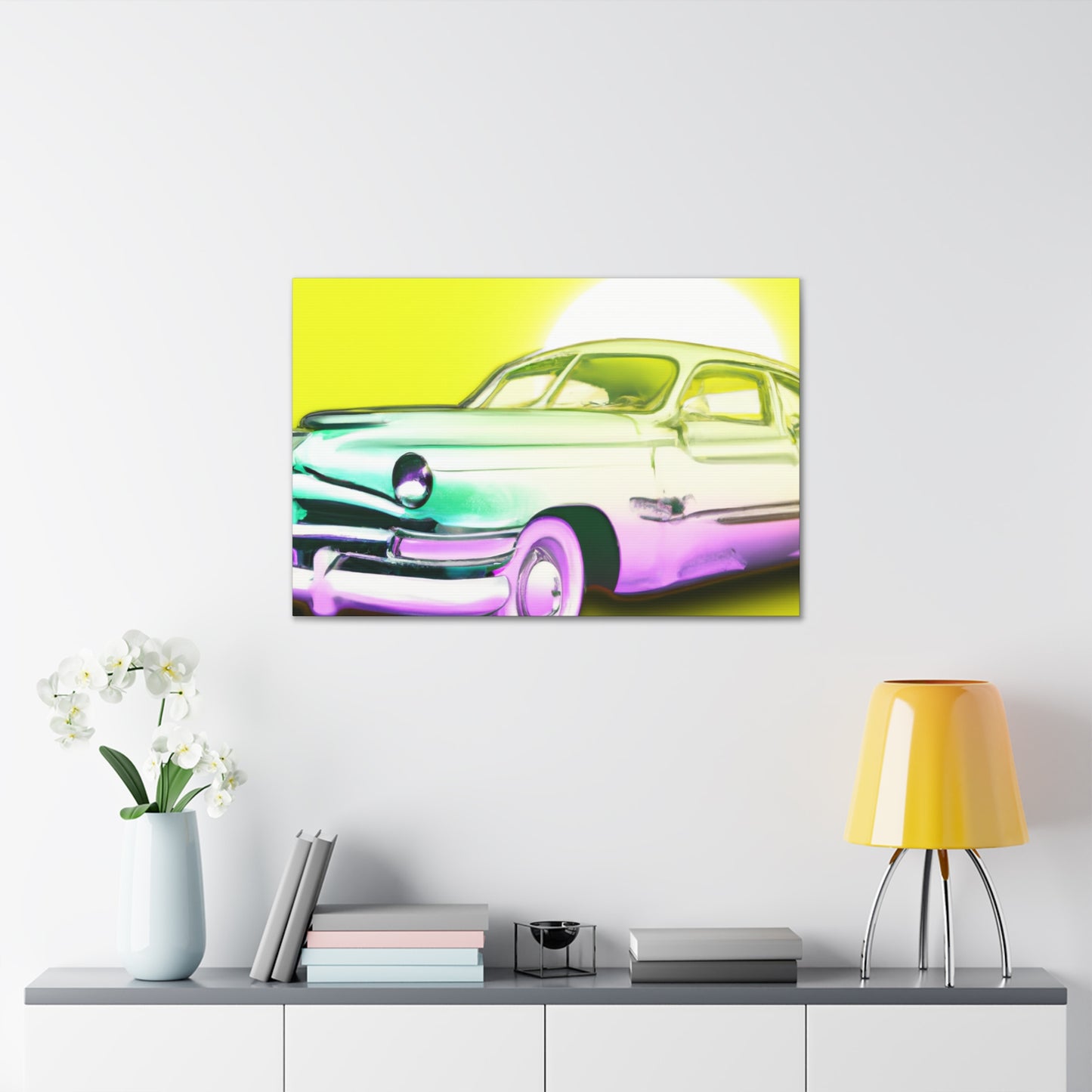 Classic Car Reflection -Automobile Canvas