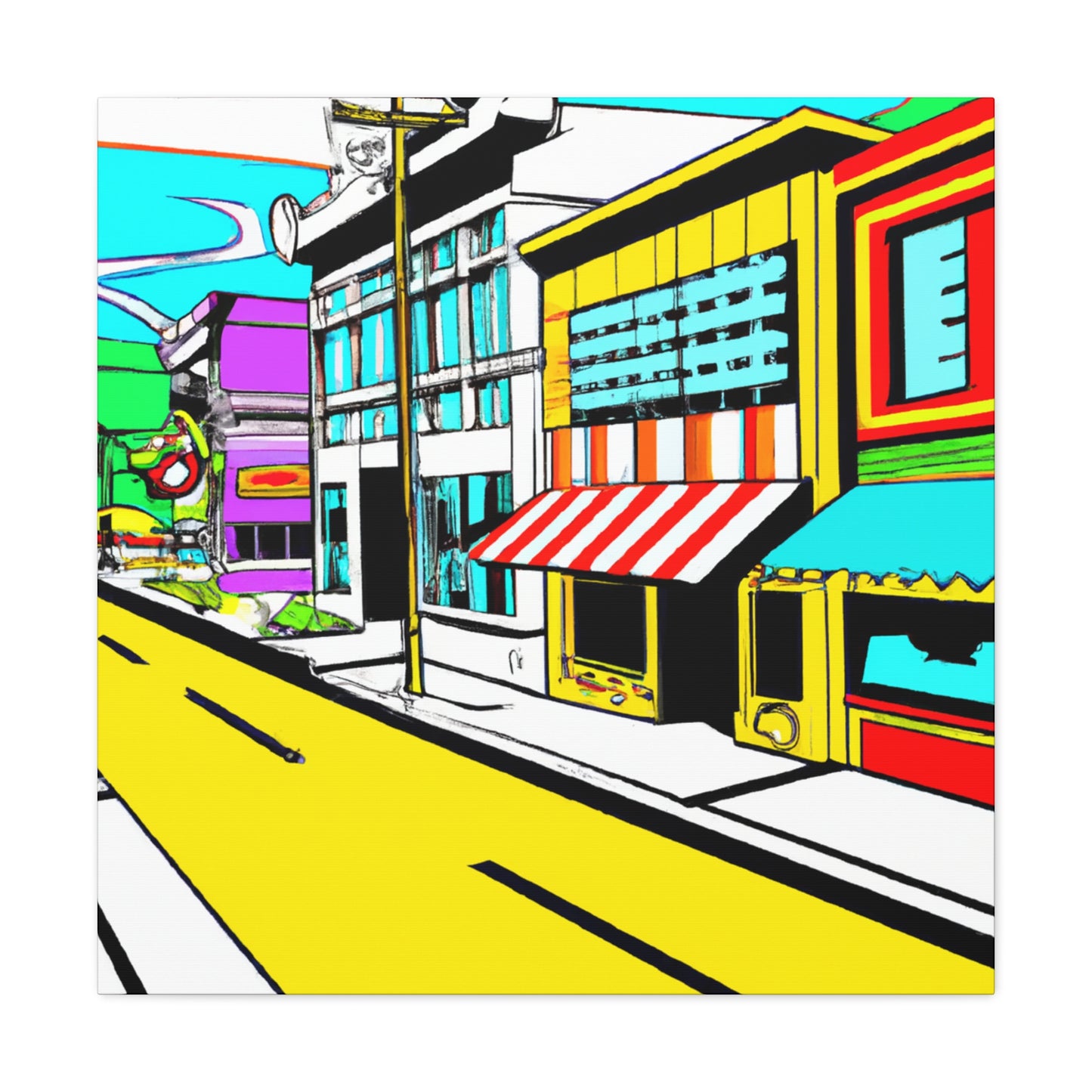 Sunnydale Row. - Architectural Canvas Pop Art