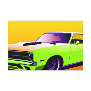 Big Neon Rocket - Automobile - Canvas