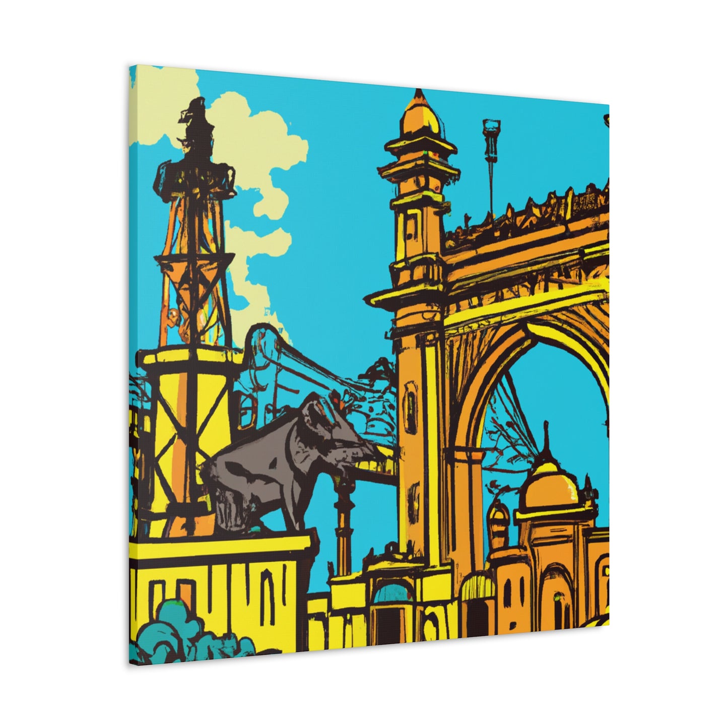 Saffron Seaside - Destination India - Canvas