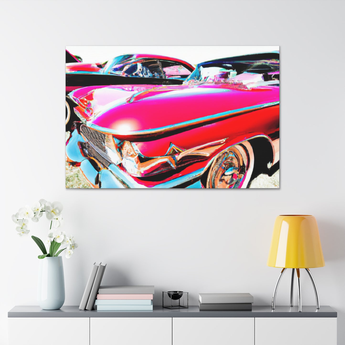 "Red Wave" - Automobile Canvas