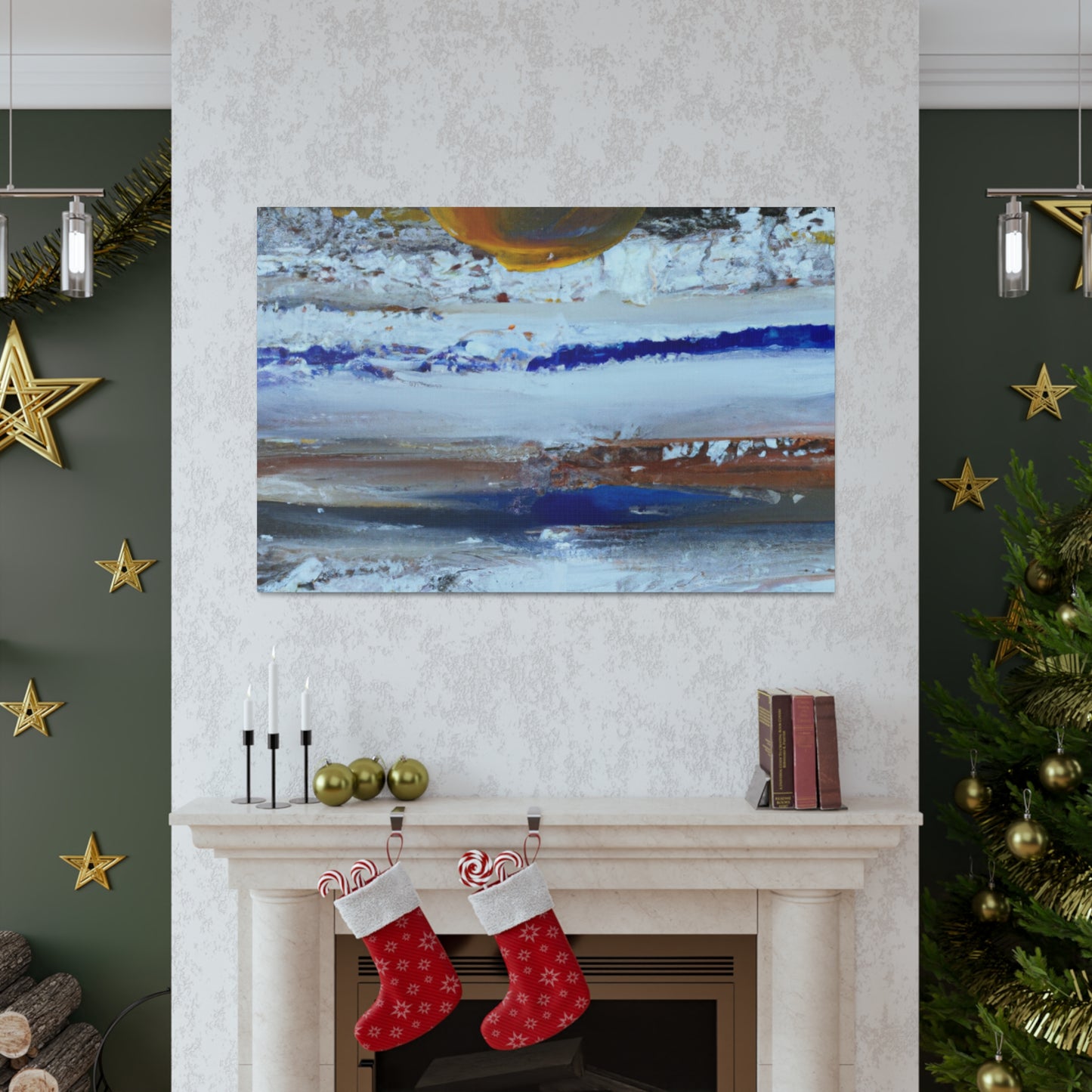 Below The Ice - Abstract Canvas