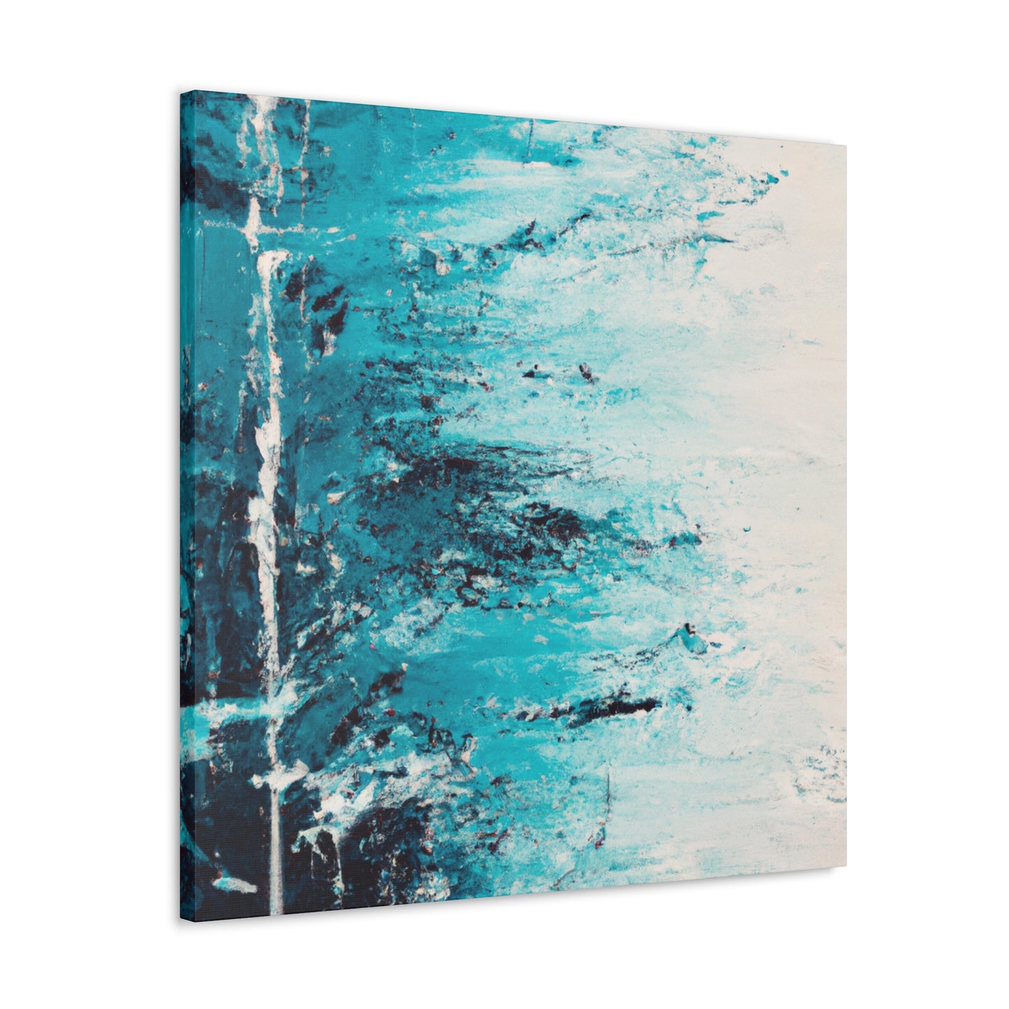 Aqua Frost- Abstract Canvas