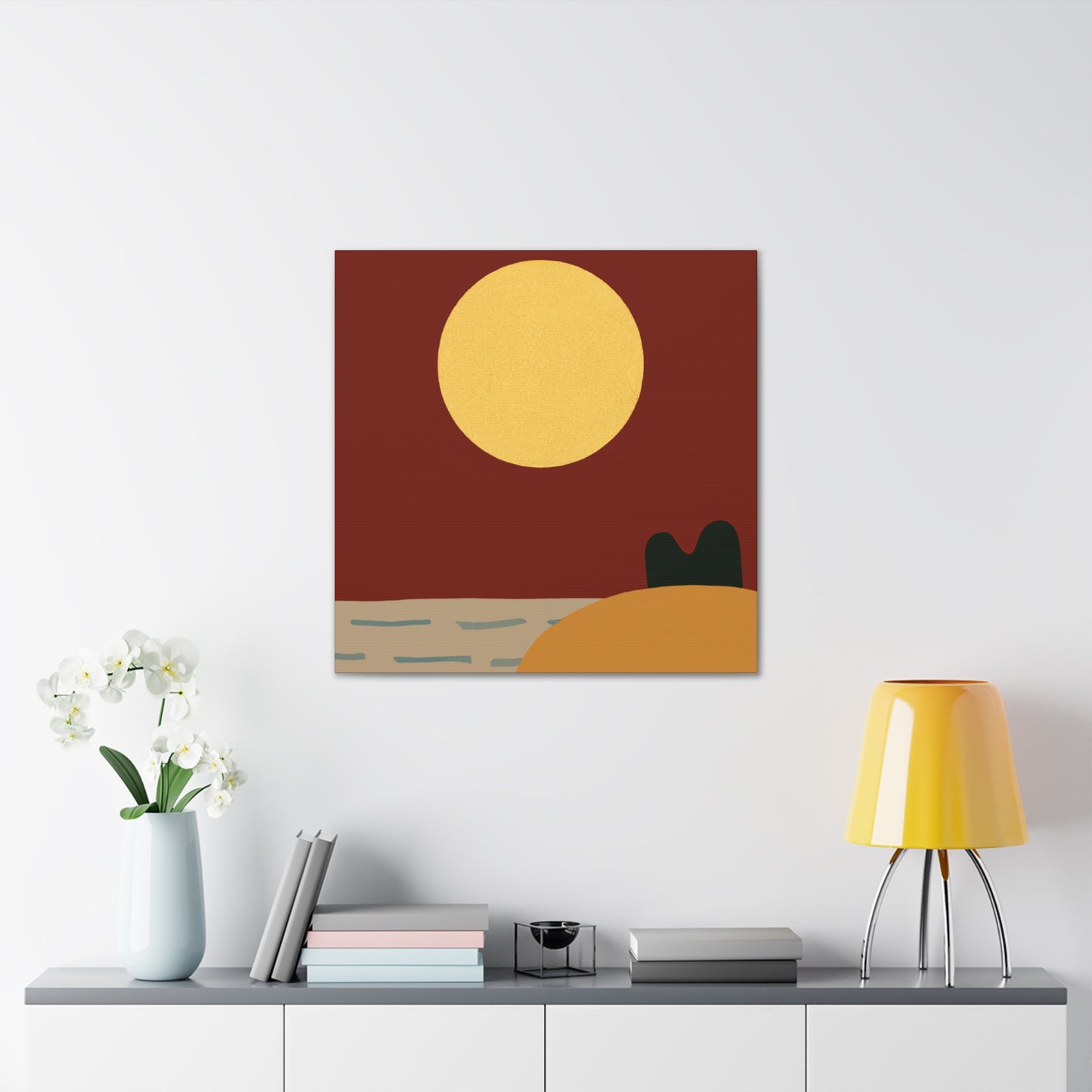 Peeking Ears - Midcentury Canvas