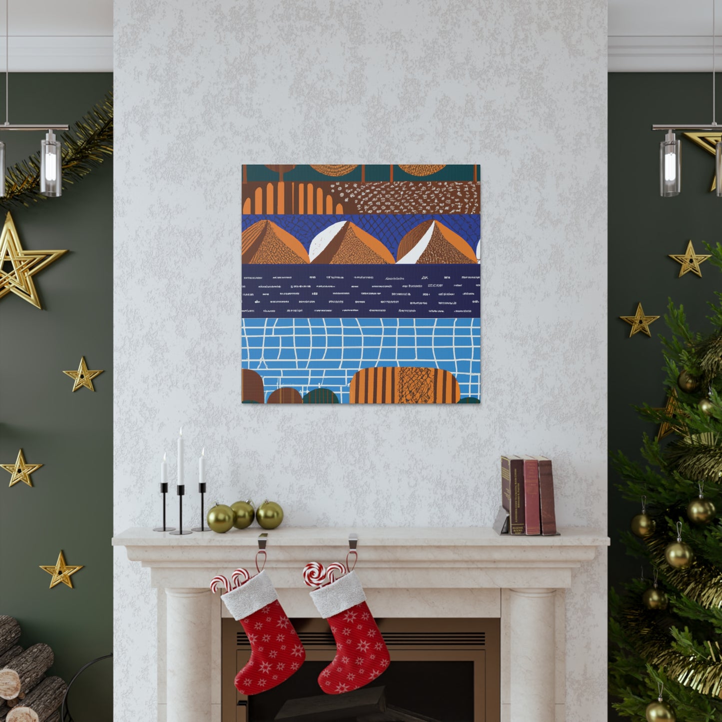 Blue RIver - Midcentury Canvas