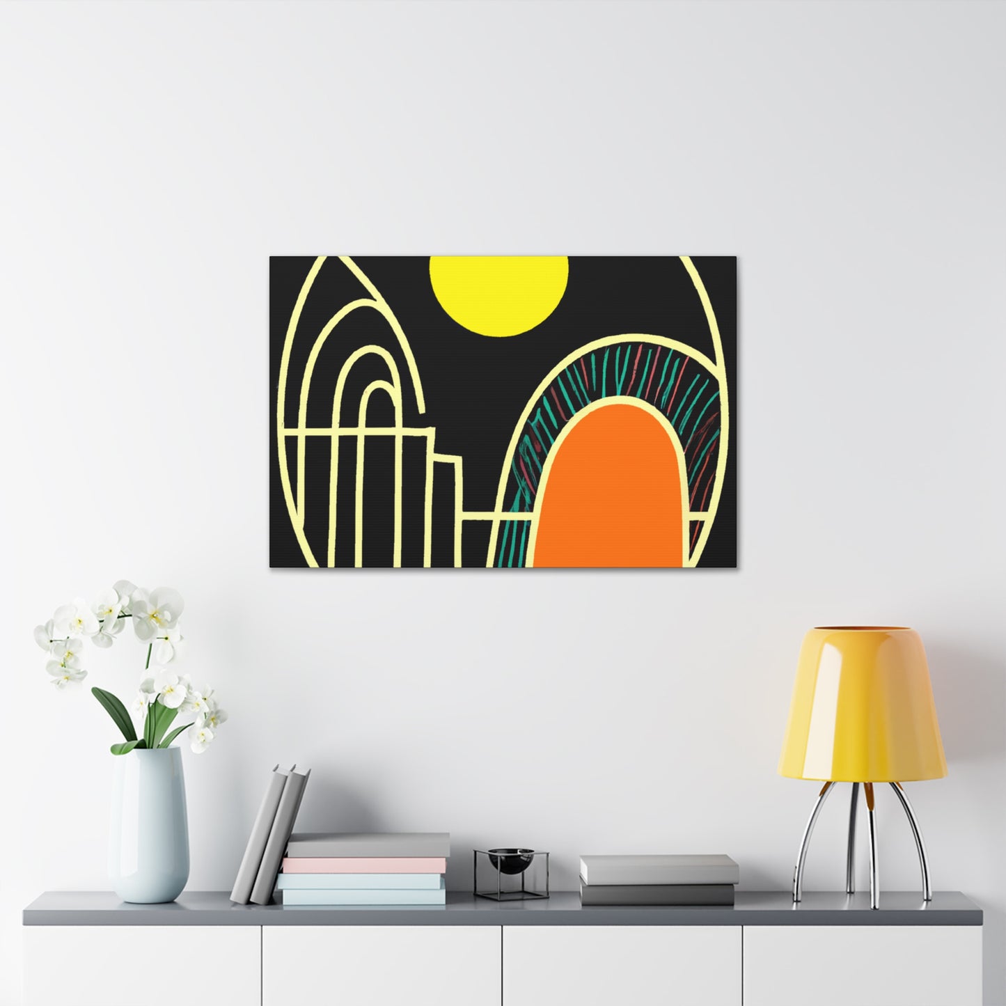 Retro Bloom - Midcentury - Canvas
