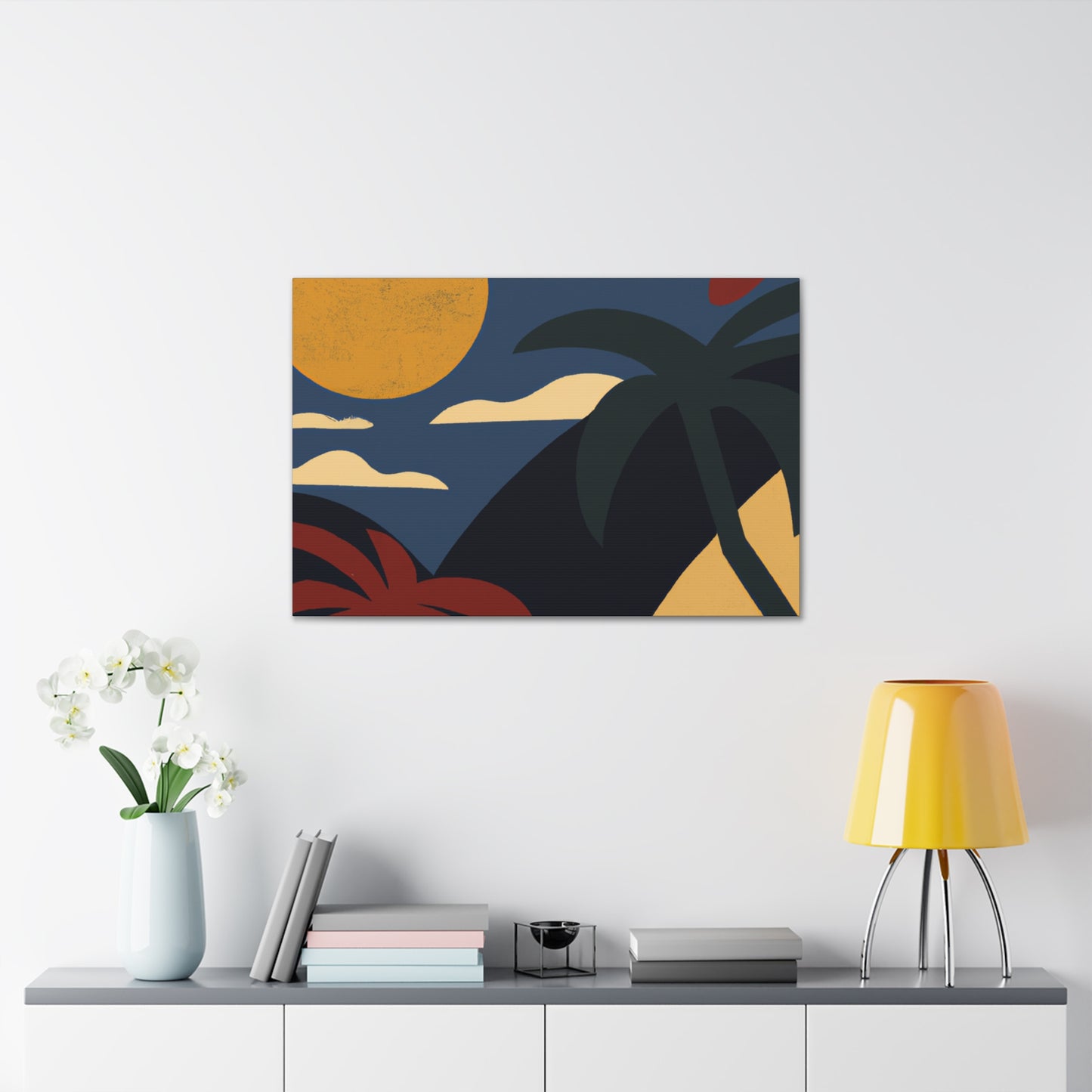 Moonlit Jungle - Midcentury Canvas