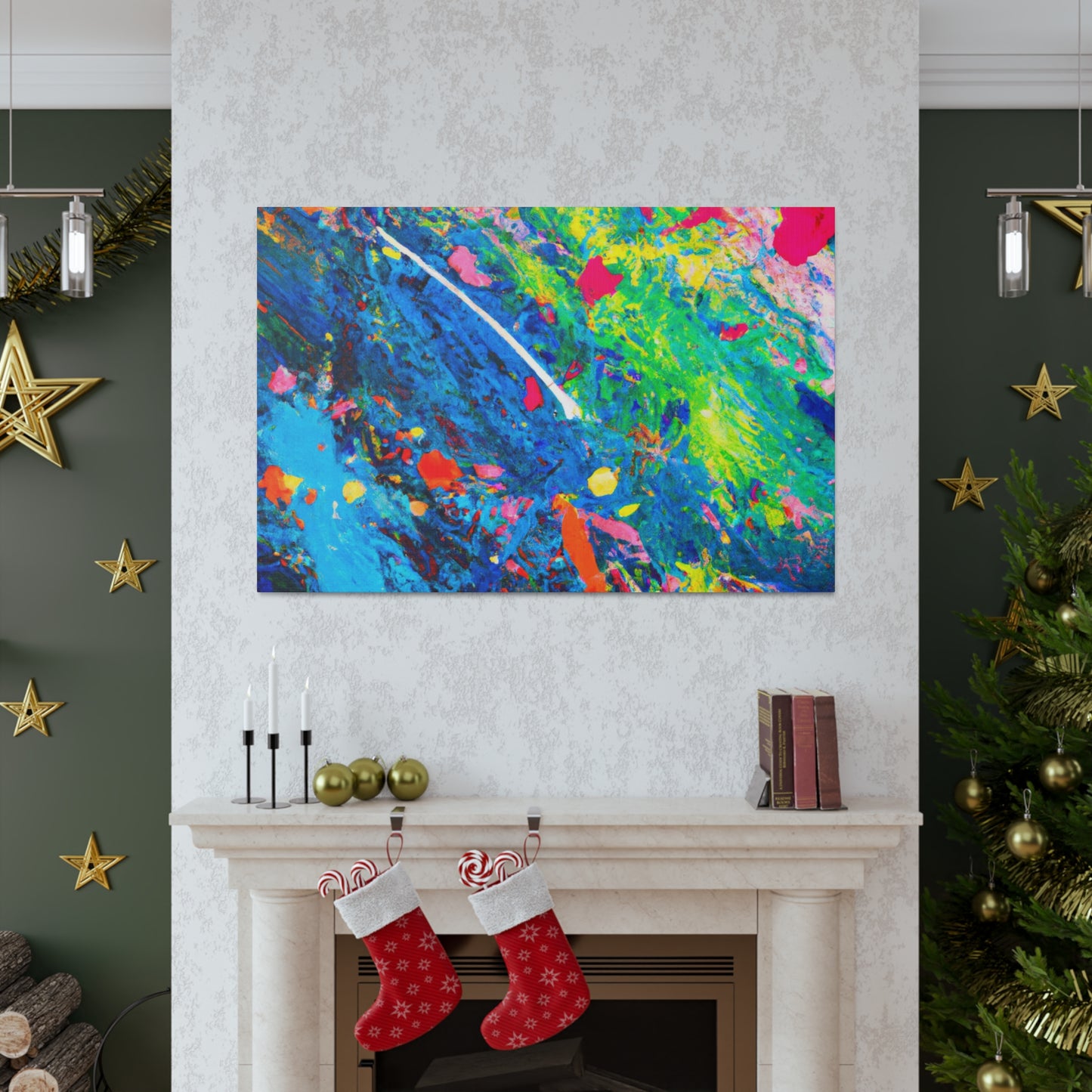 "Playful Pup" - Abstract Canvas
