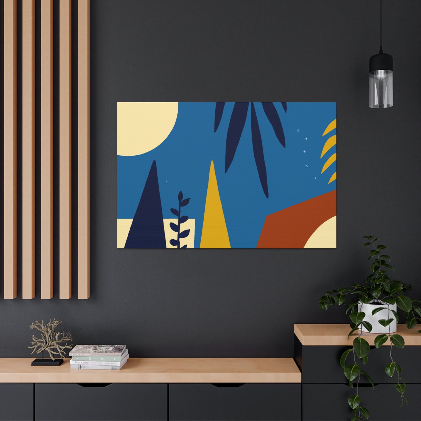 Blue Sky - Midcentury Canvas