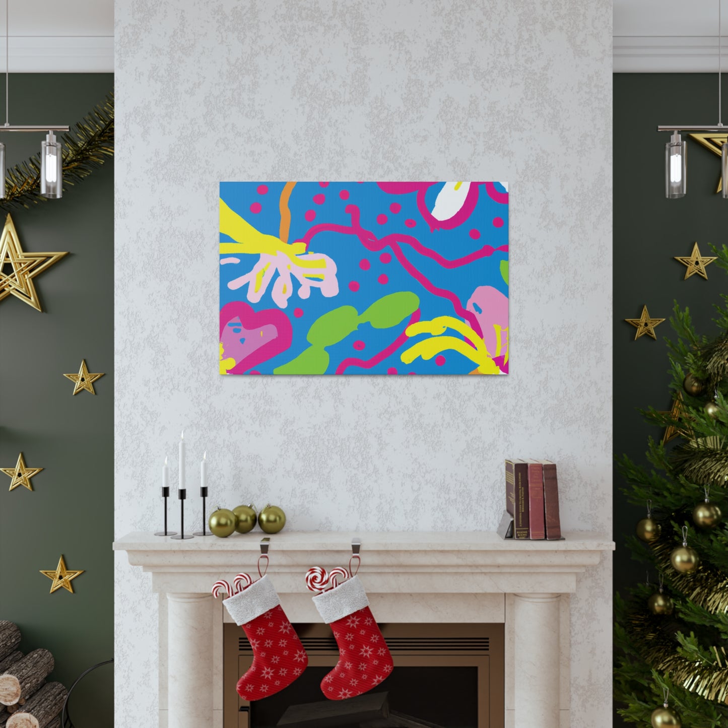 Flower Fling - Retro Design Floral Canvas