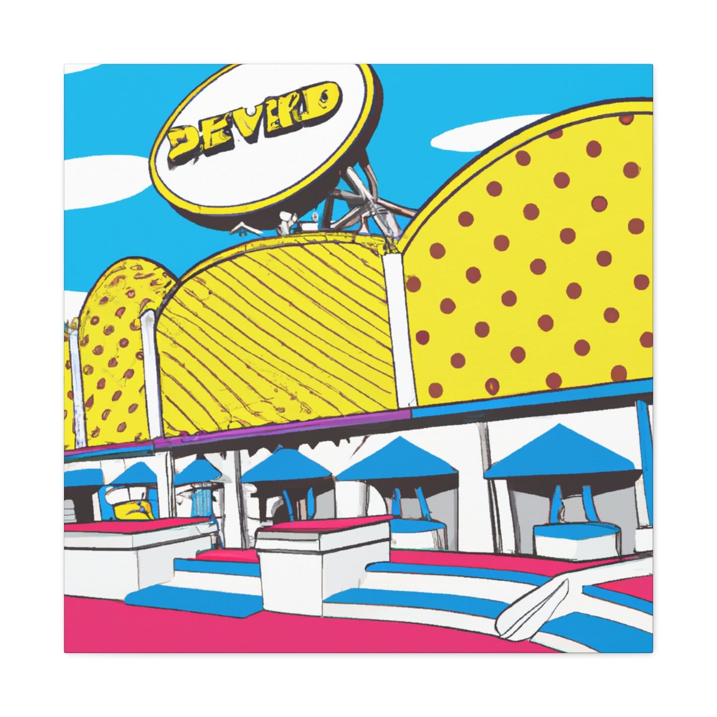 Boardwalk Pinball Palace - Canvas Pop Art