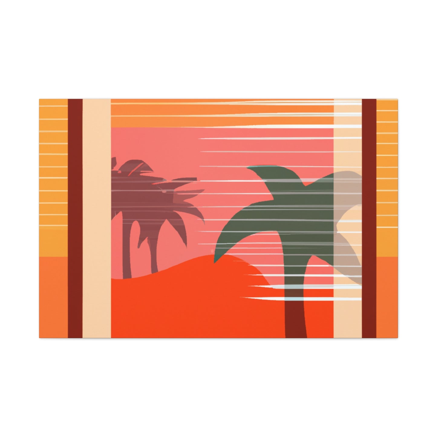 "Dawning Blush - Midcentury" - Canvas