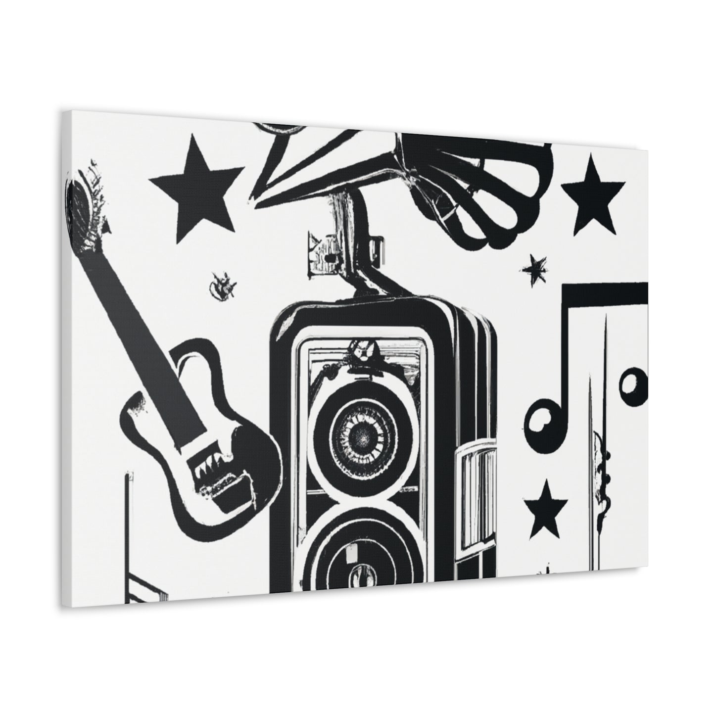 Grooving - Retro Music and Film Canvas