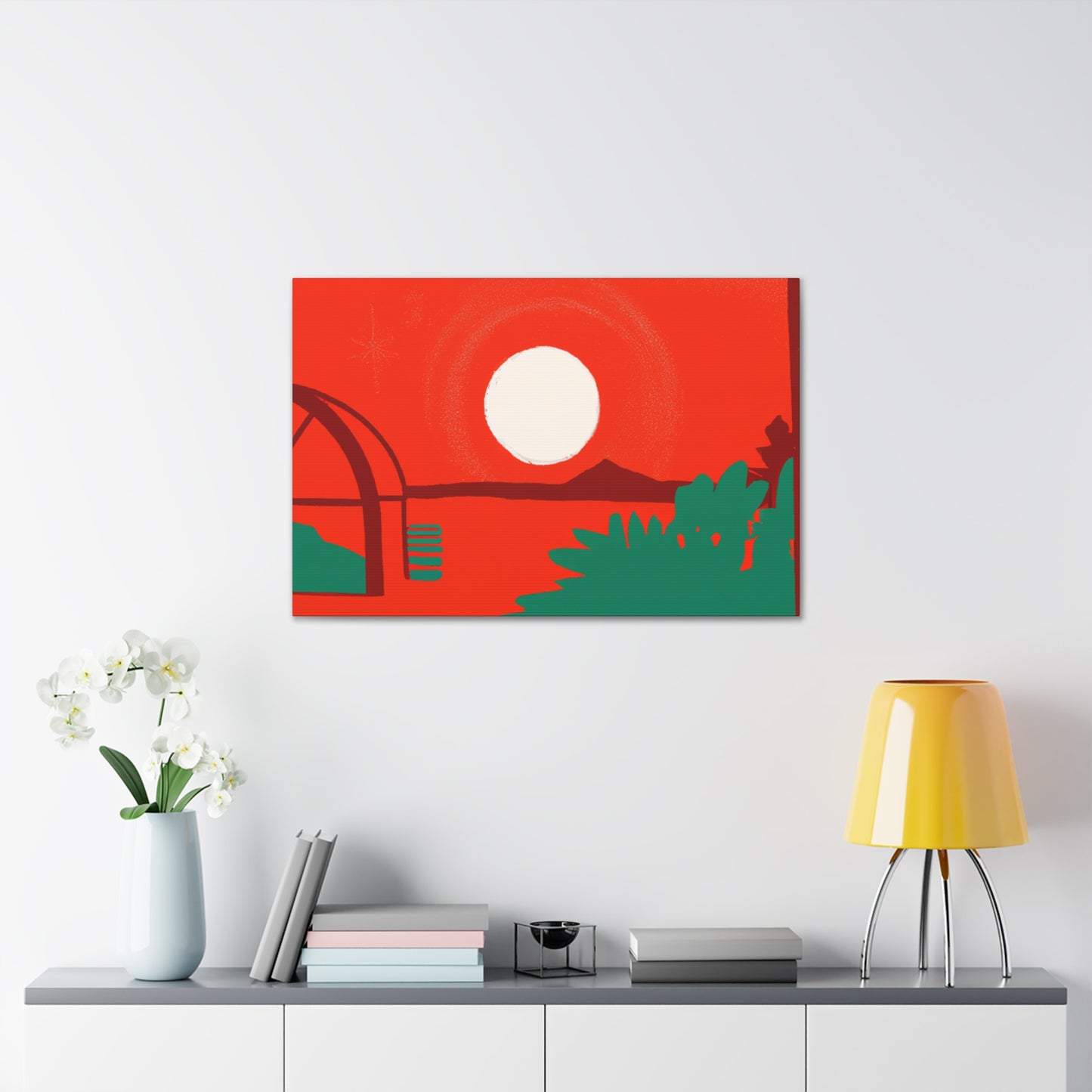 "Cascading Color Block - Midcentury" - Canvas