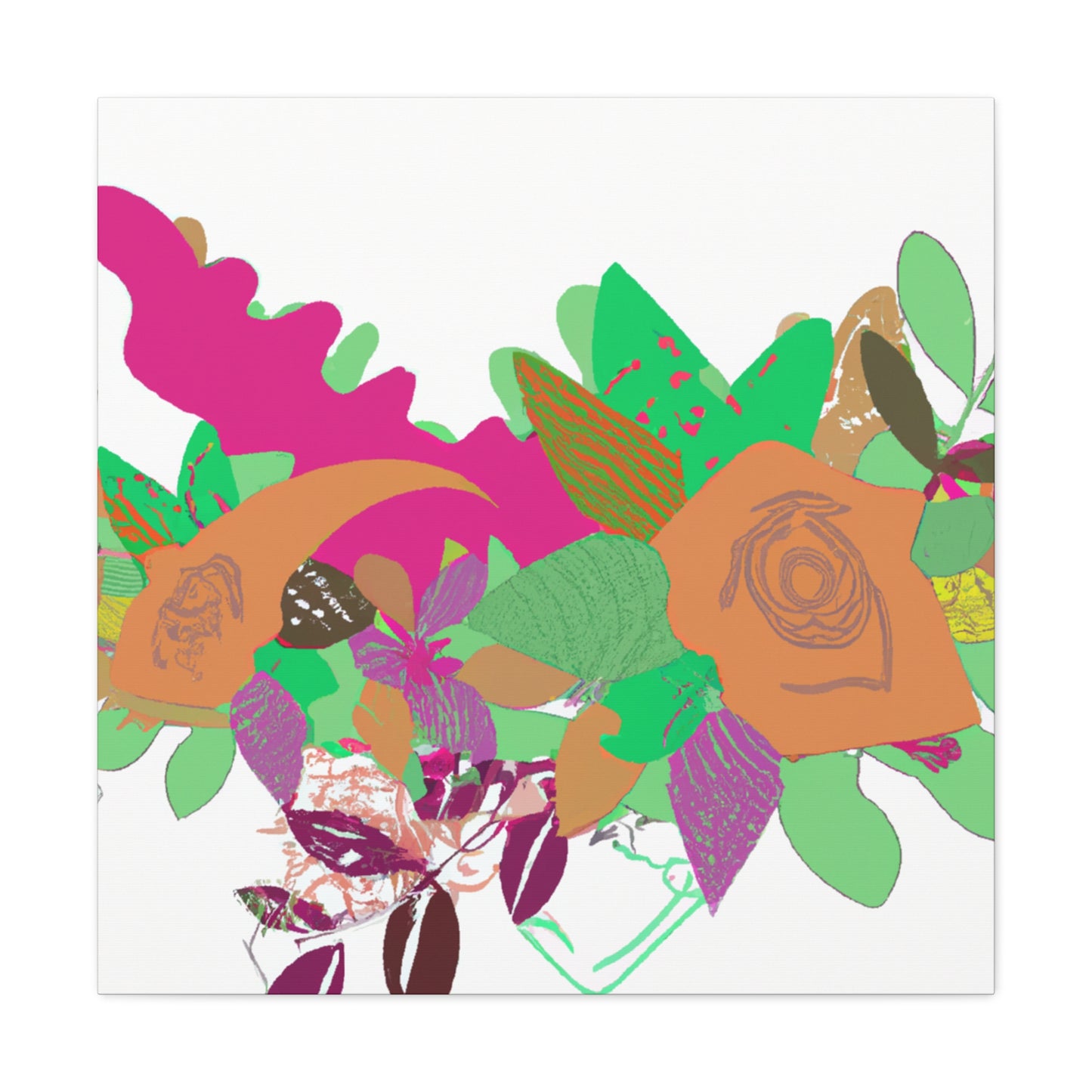 Blissful Joy - Floral - Canvas