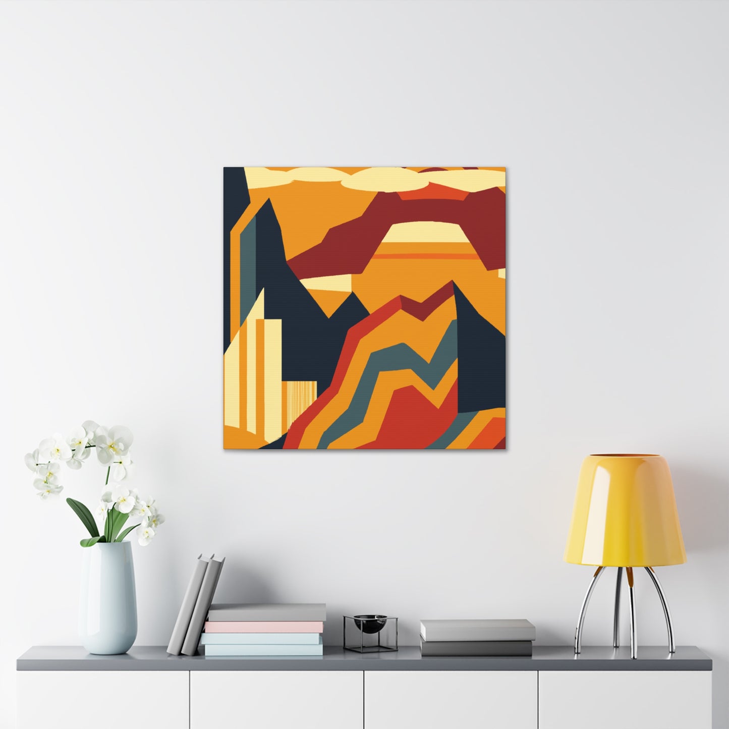Barbicurl Lion - Midcentury Canvas - Abstract