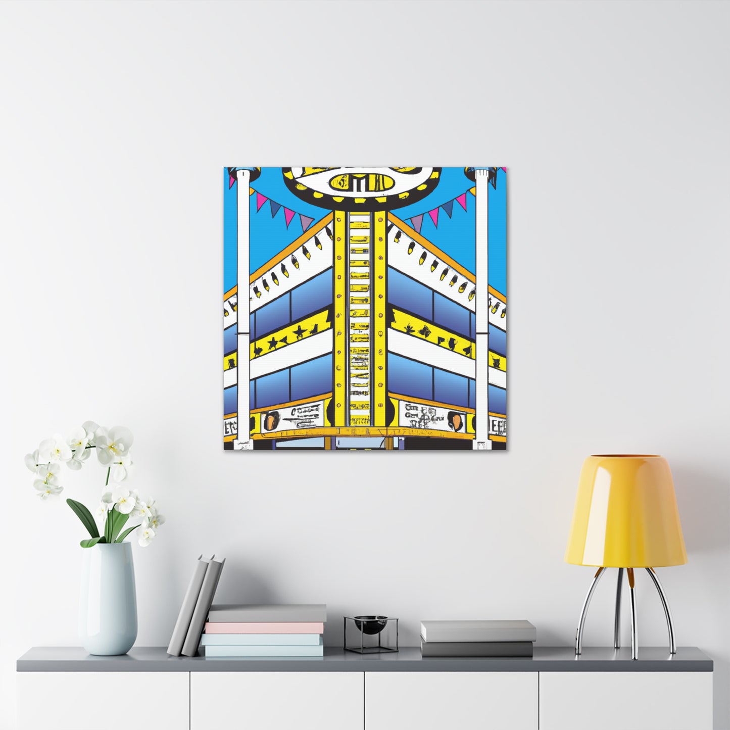 The Dizzy Disc Jockey Shack - Canvas - Pop Art