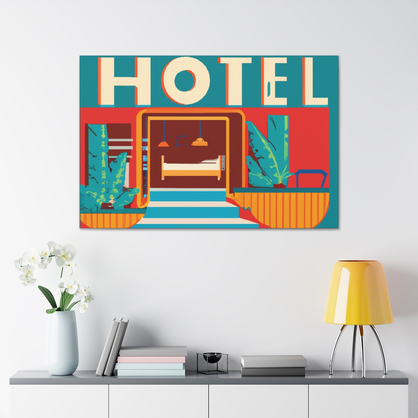 "Aurora Glow- Midcentury" - Canvas