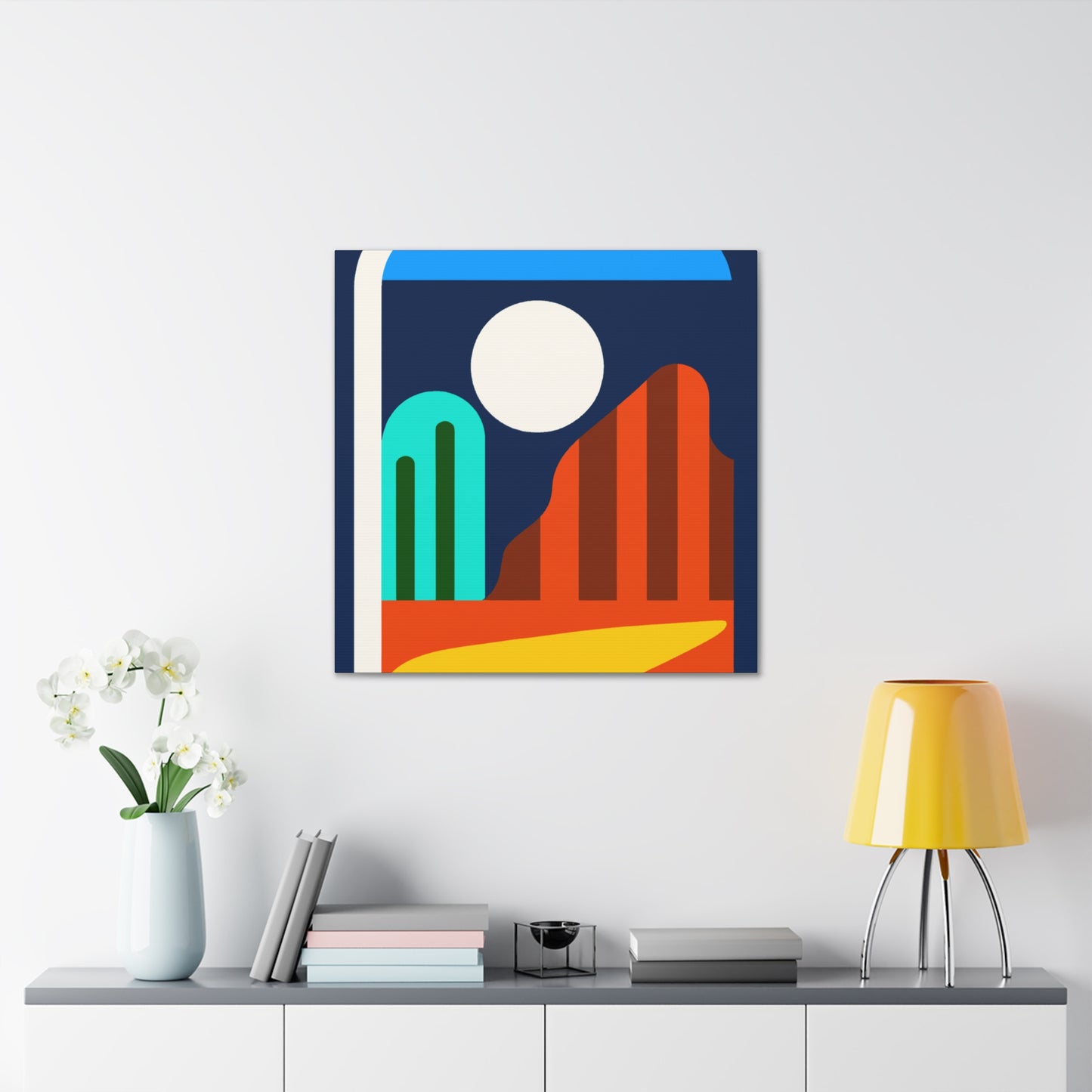 Curved Brilliance - Midcentury - Canvas